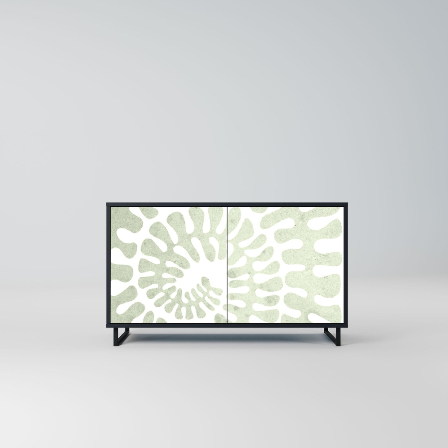 Credenza HELIX DANCE a 2 ante in finitura nera