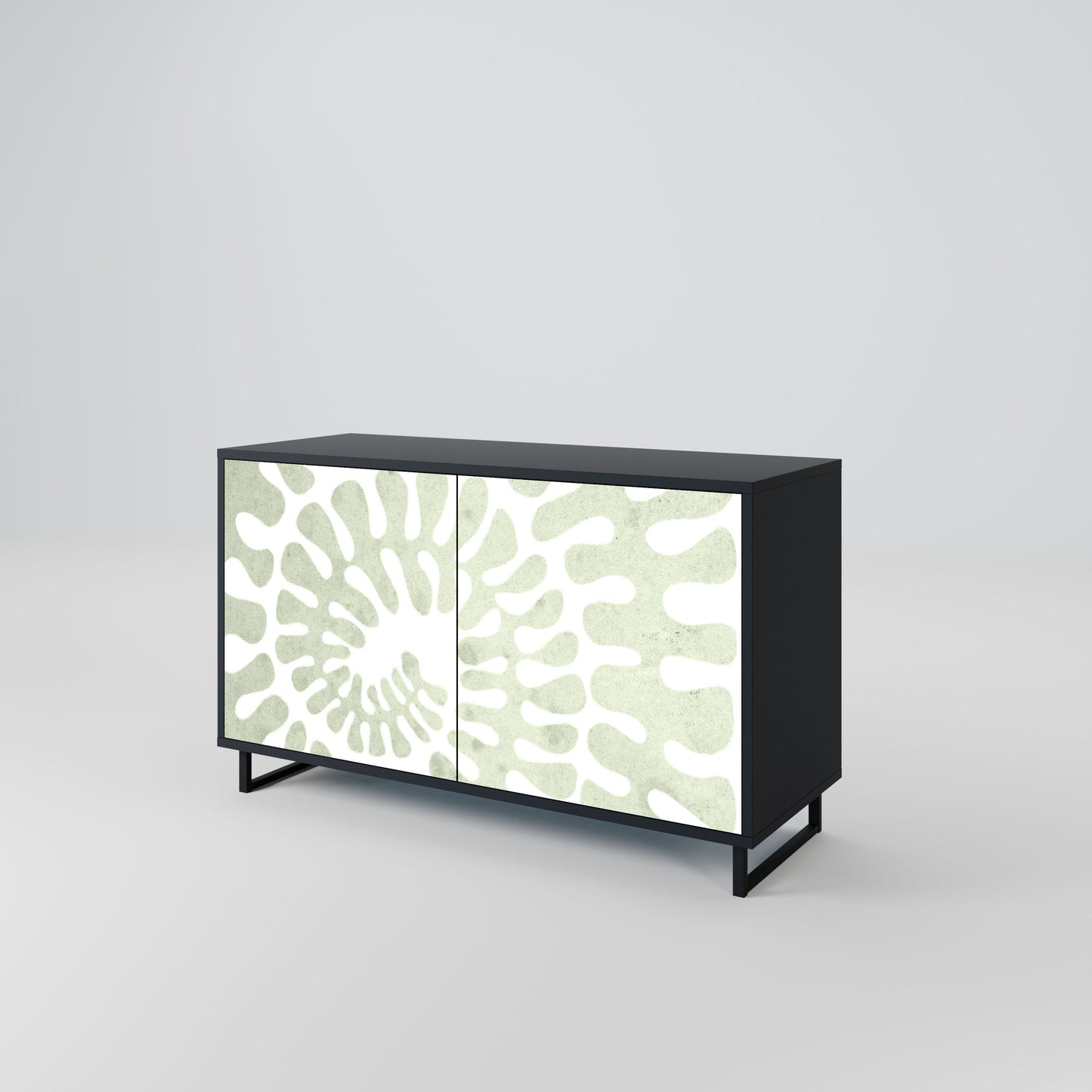 Credenza HELIX DANCE a 2 ante in finitura nera
