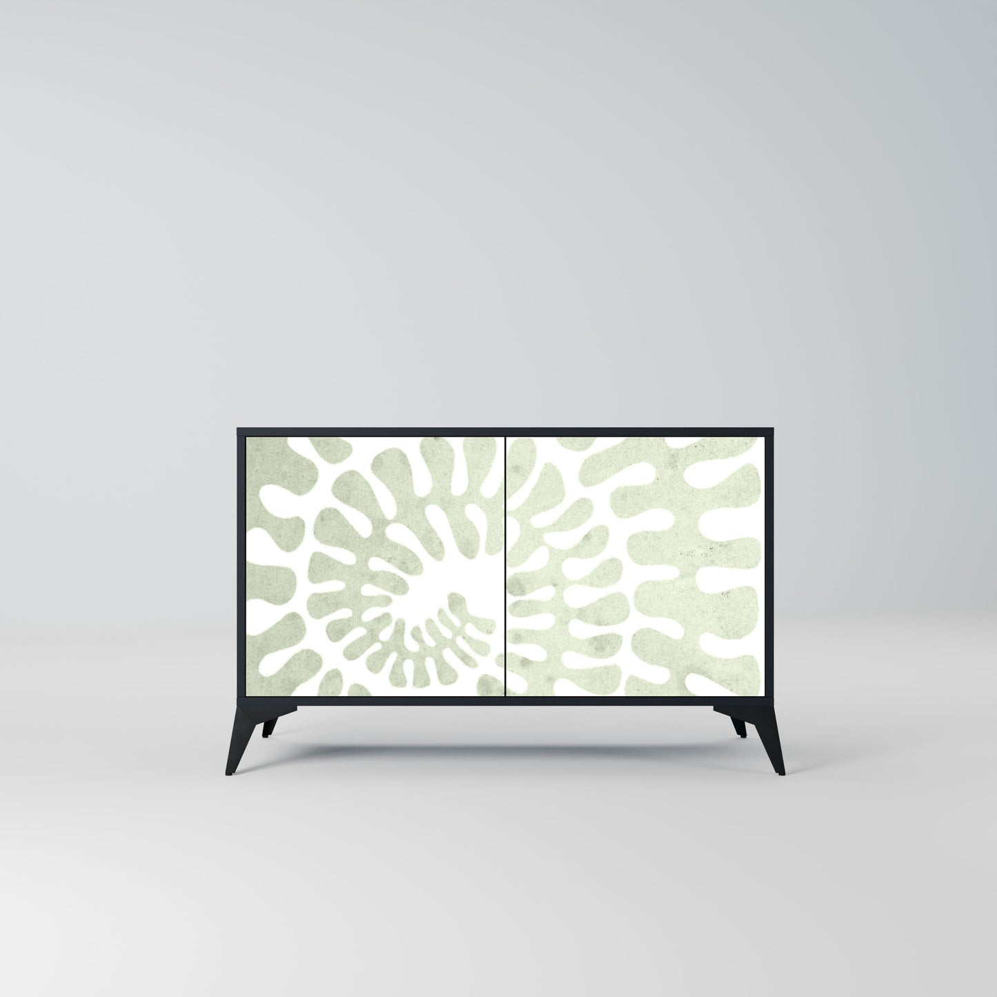 Credenza HELIX DANCE a 2 ante in finitura nera
