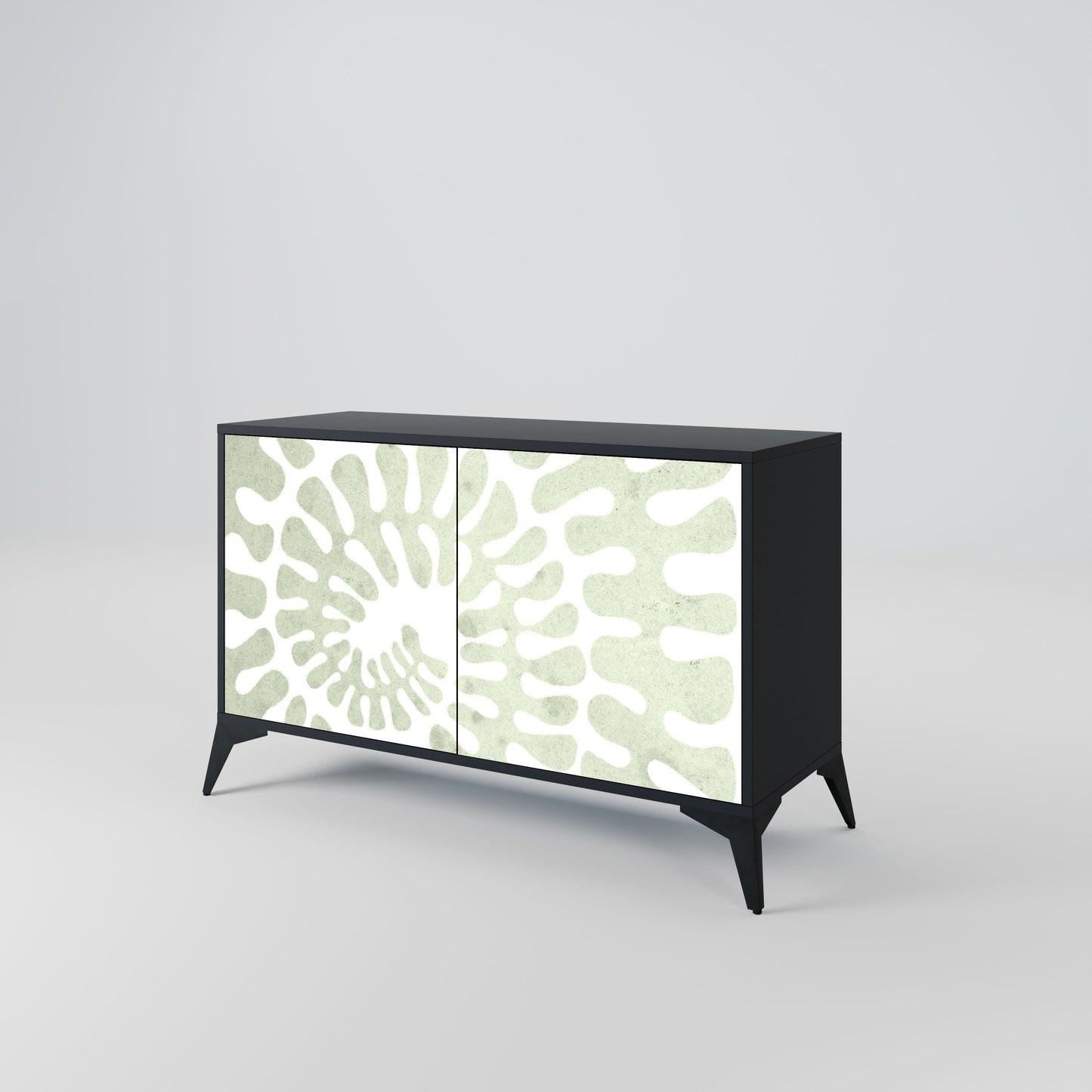 Credenza HELIX DANCE a 2 ante in finitura nera