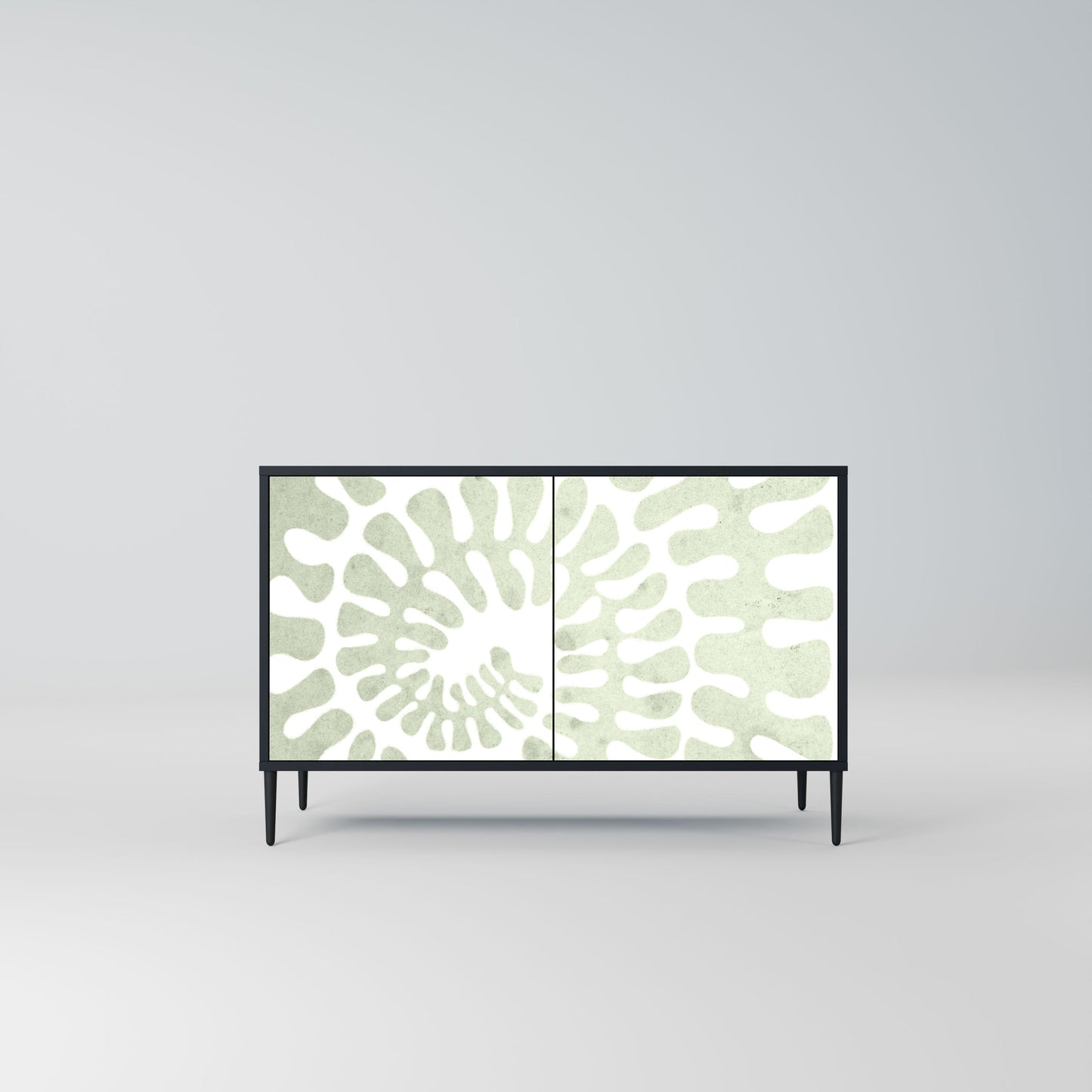 Credenza HELIX DANCE a 2 ante in finitura nera