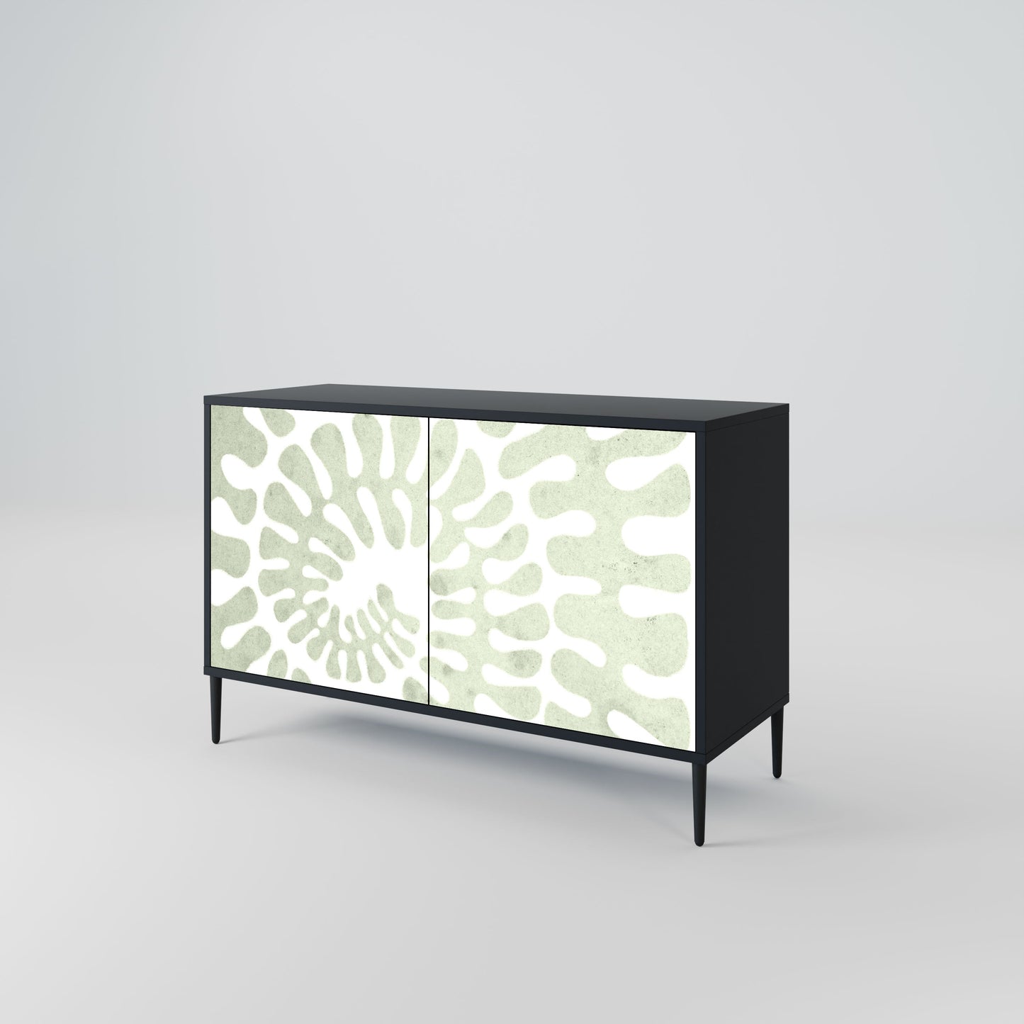 Credenza HELIX DANCE a 2 ante in finitura nera