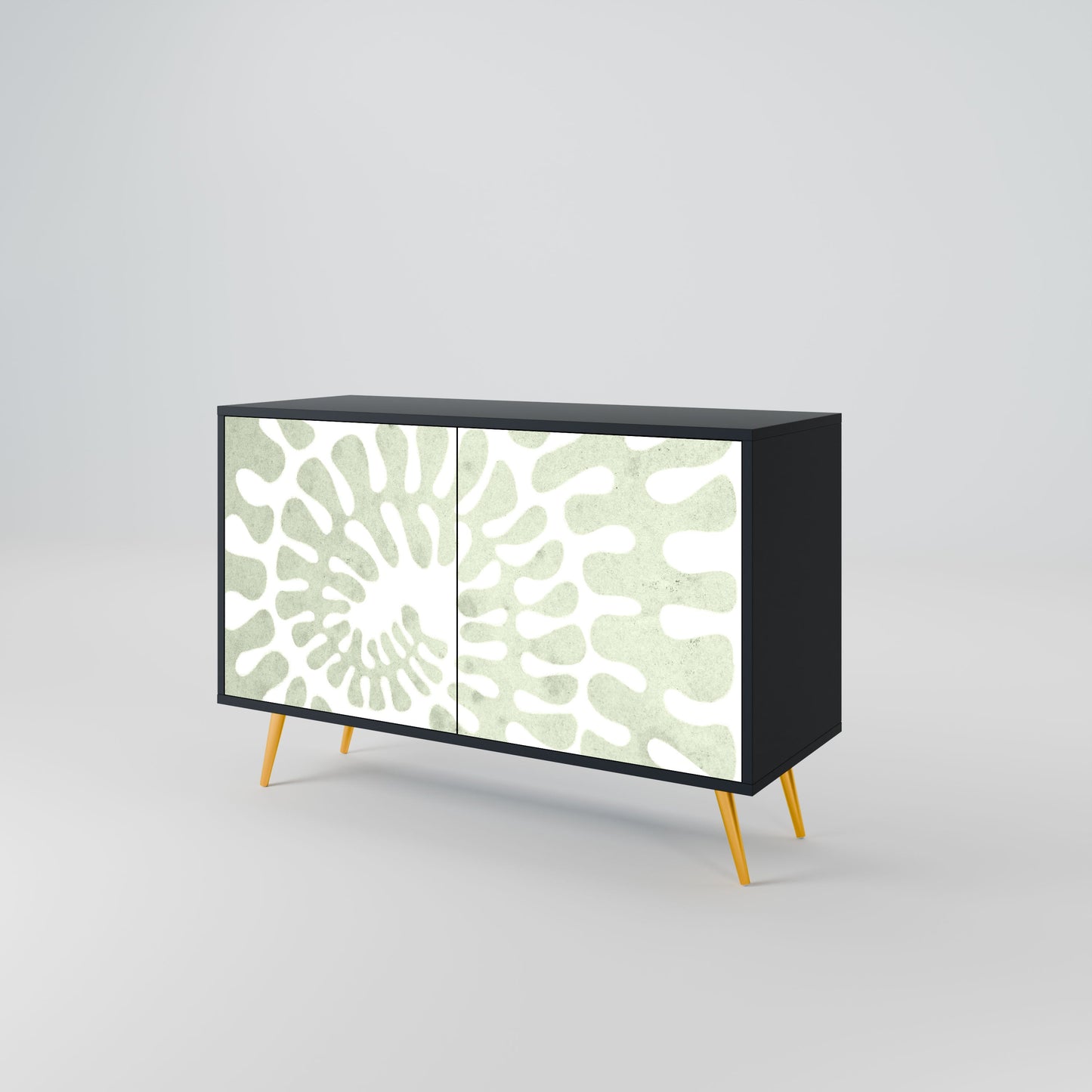 Credenza HELIX DANCE a 2 ante in finitura nera