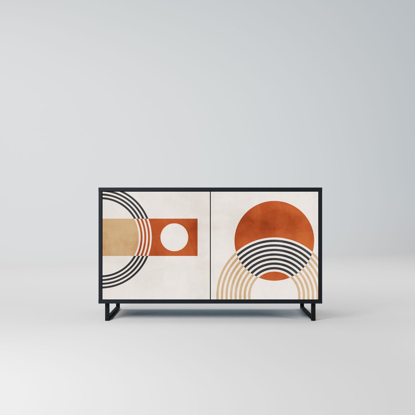 Credenza SPACE AROUND a 2 ante in finitura nera
