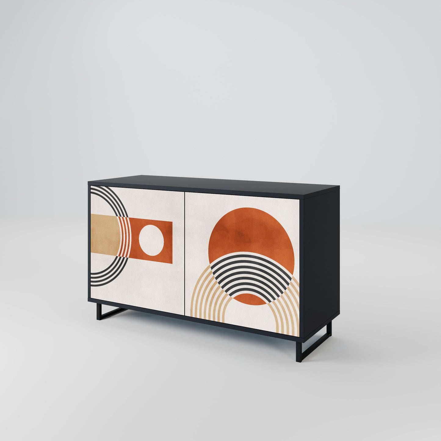 Credenza SPACE AROUND a 2 ante in finitura nera