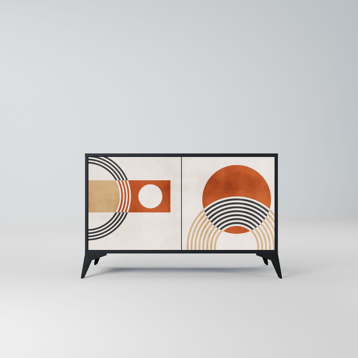Credenza SPACE AROUND a 2 ante in finitura nera