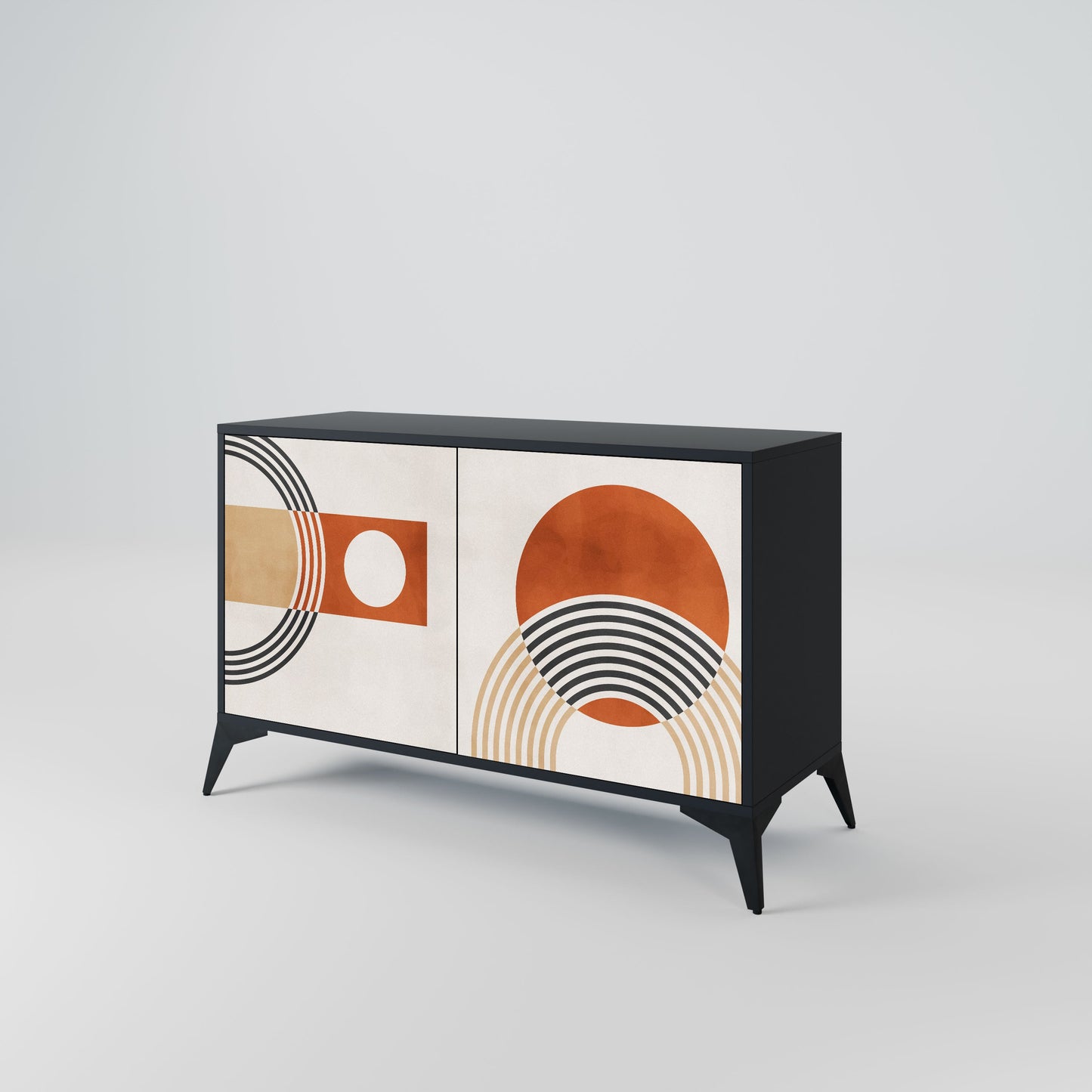 Credenza SPACE AROUND a 2 ante in finitura nera