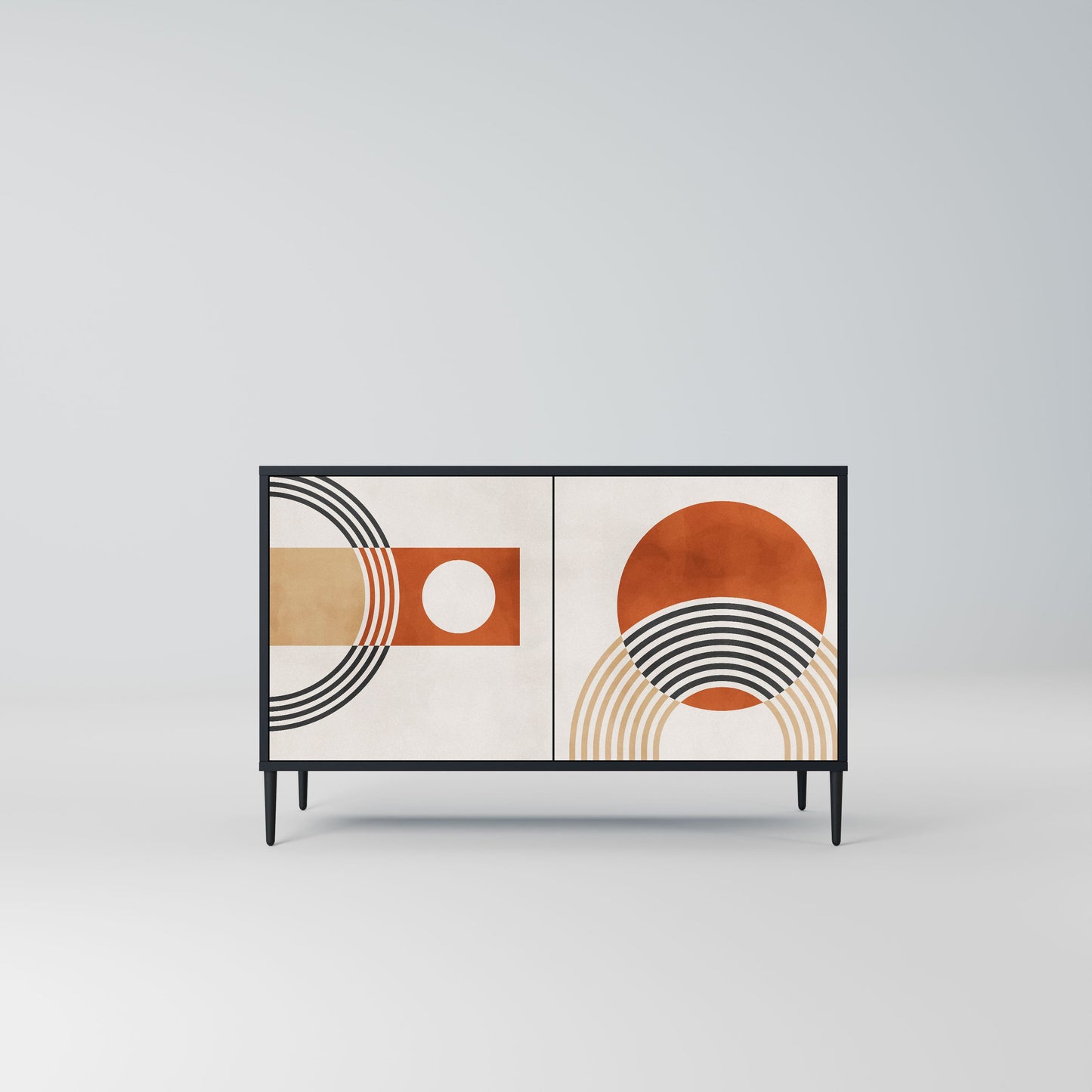 Credenza SPACE AROUND a 2 ante in finitura nera