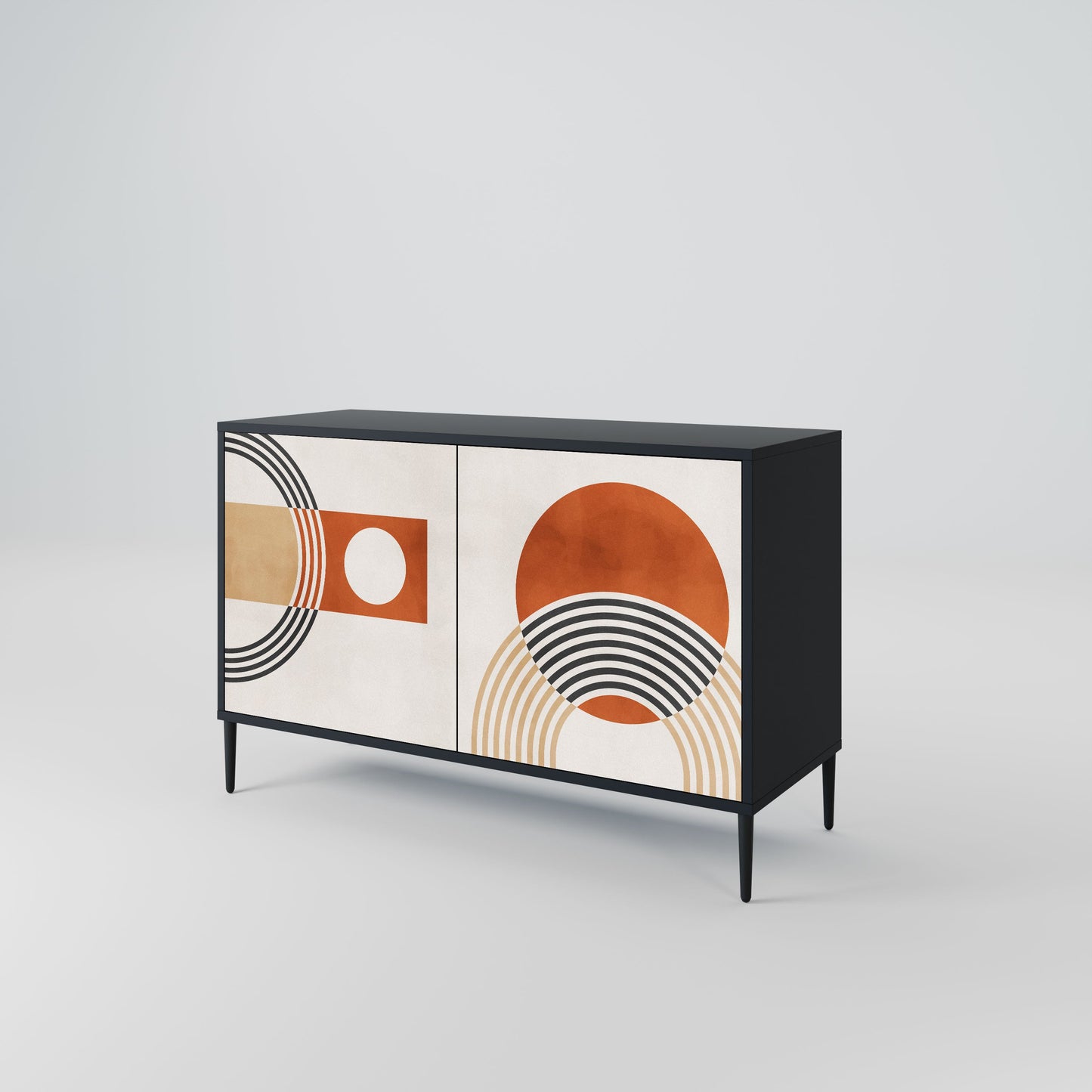 Credenza SPACE AROUND a 2 ante in finitura nera