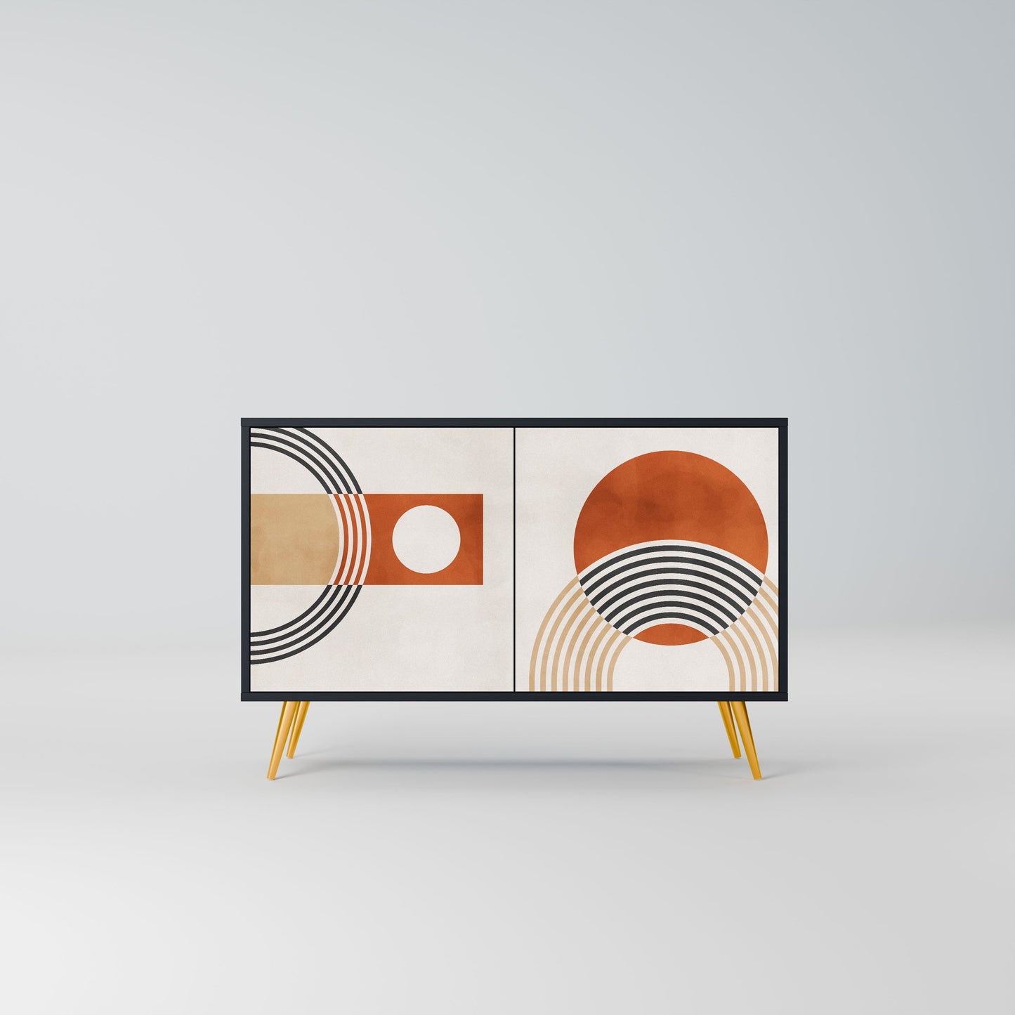 Credenza SPACE AROUND a 2 ante in finitura nera