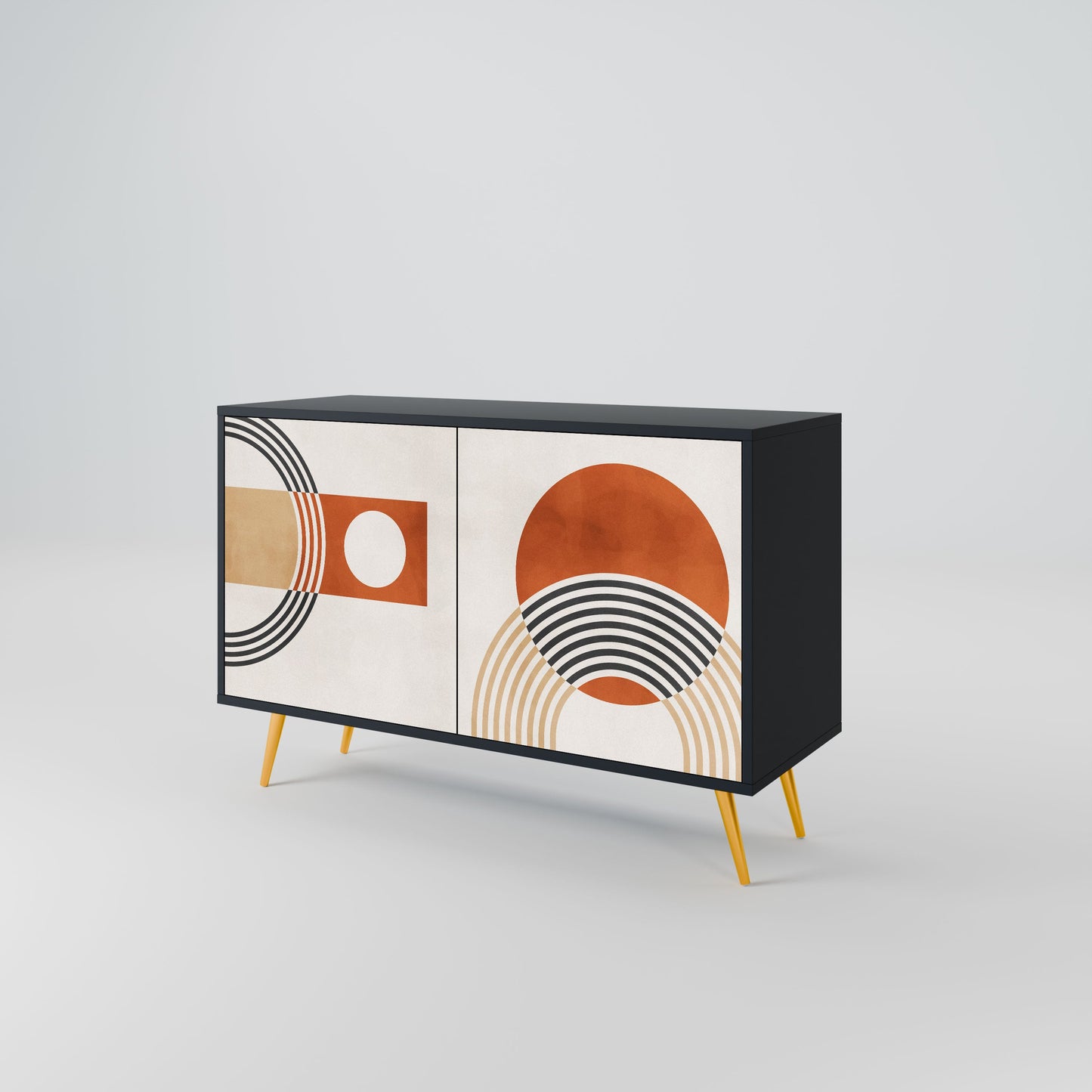 Credenza SPACE AROUND a 2 ante in finitura nera