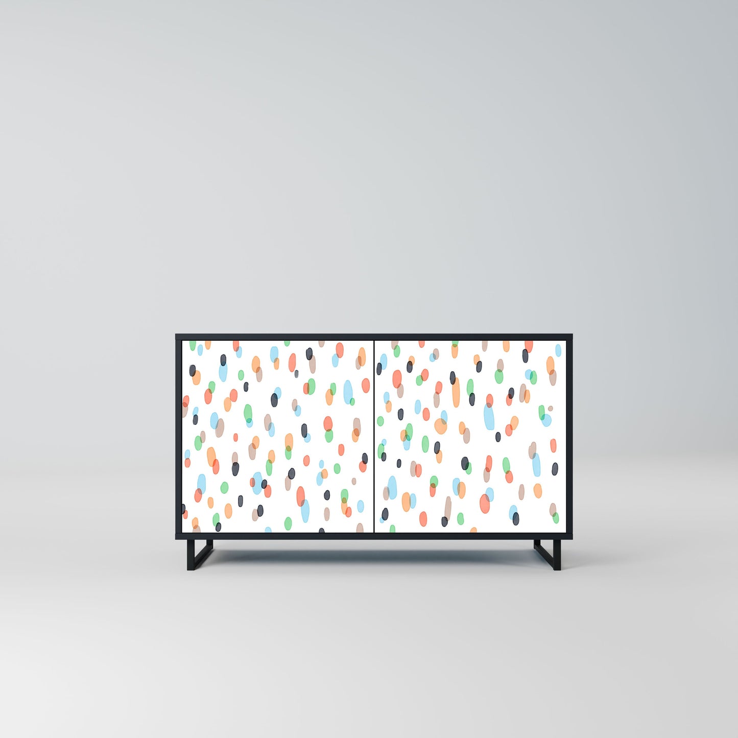 Credenza ENERGETIC SPOT a 2 ante in finitura nera