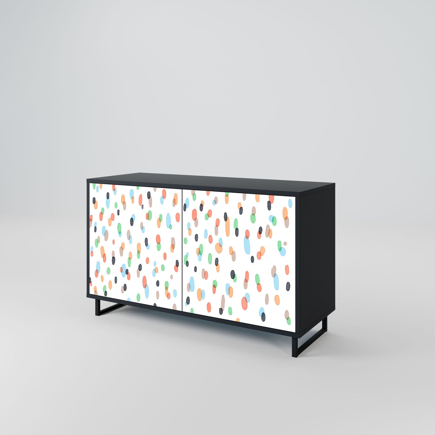 Credenza ENERGETIC SPOT a 2 ante in finitura nera