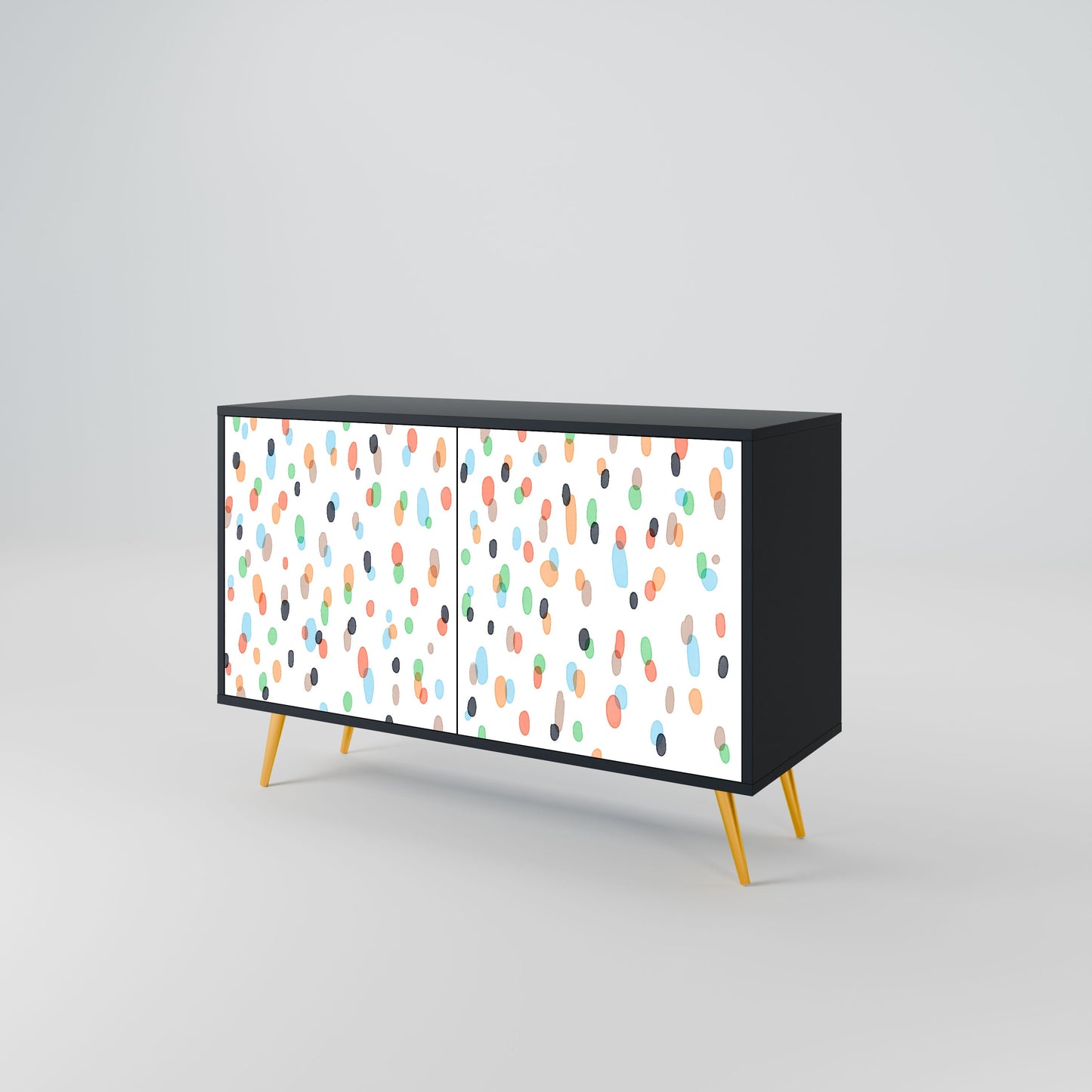Credenza ENERGETIC SPOT a 2 ante in finitura nera
