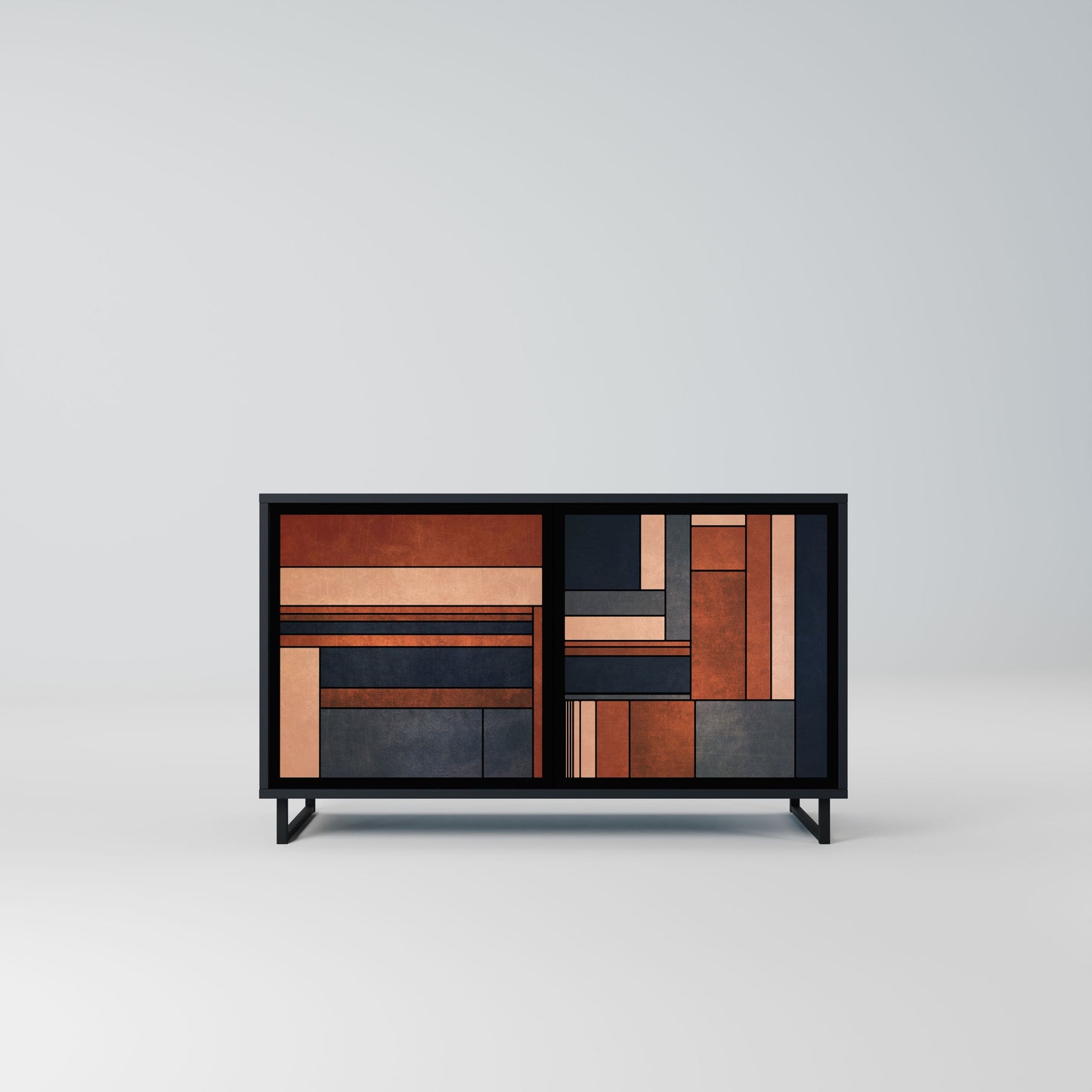 Credenza INTREPID FORMATION a 2 ante in finitura nera
