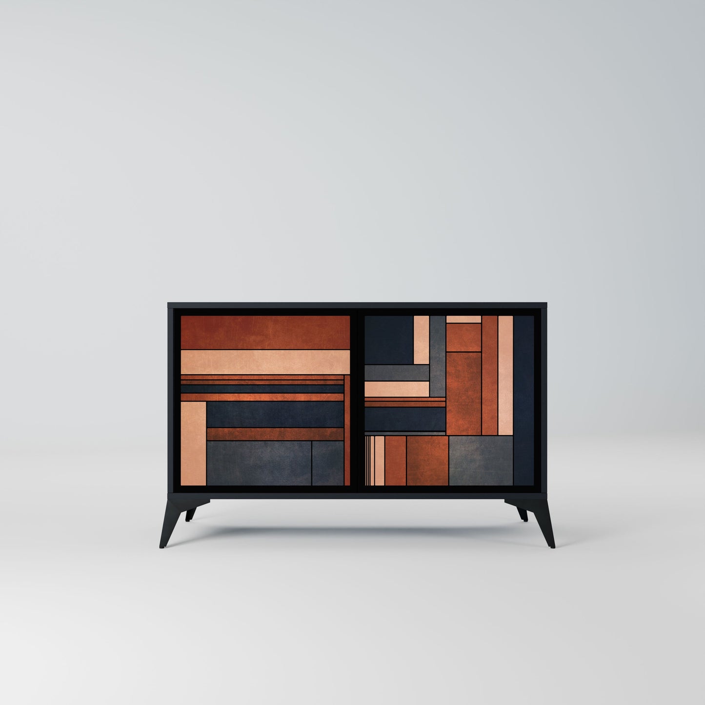 Credenza INTREPID FORMATION a 2 ante in finitura nera