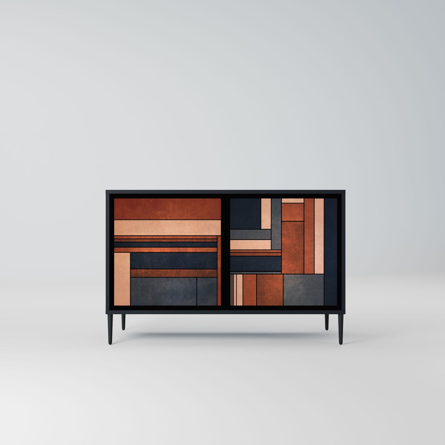 Credenza INTREPID FORMATION a 2 ante in finitura nera