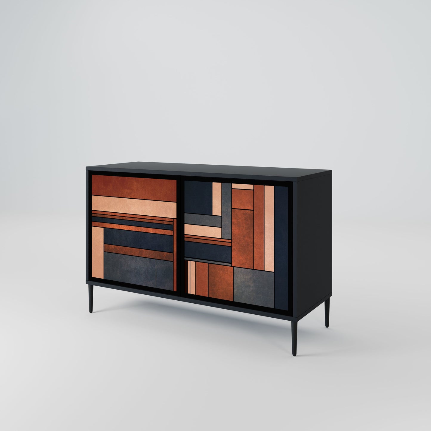 Credenza INTREPID FORMATION a 2 ante in finitura nera