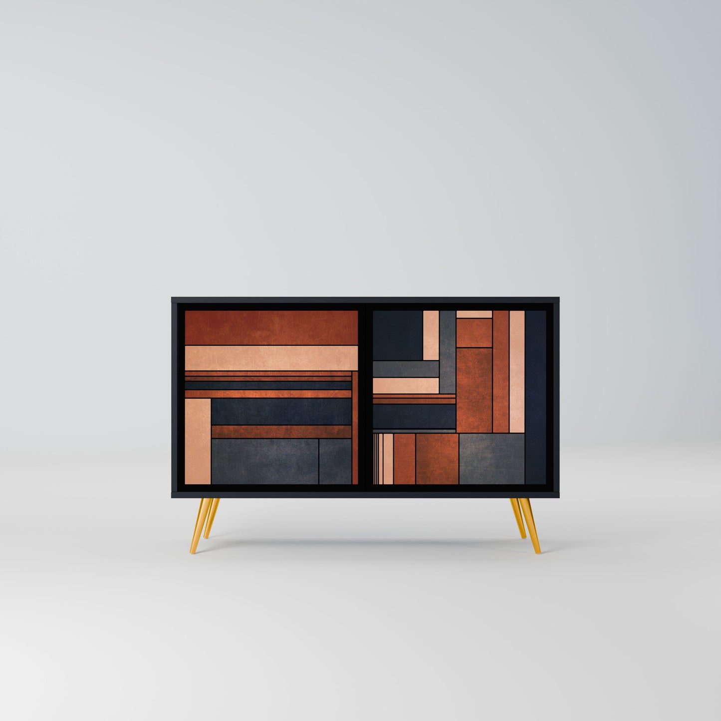 Credenza INTREPID FORMATION a 2 ante in finitura nera