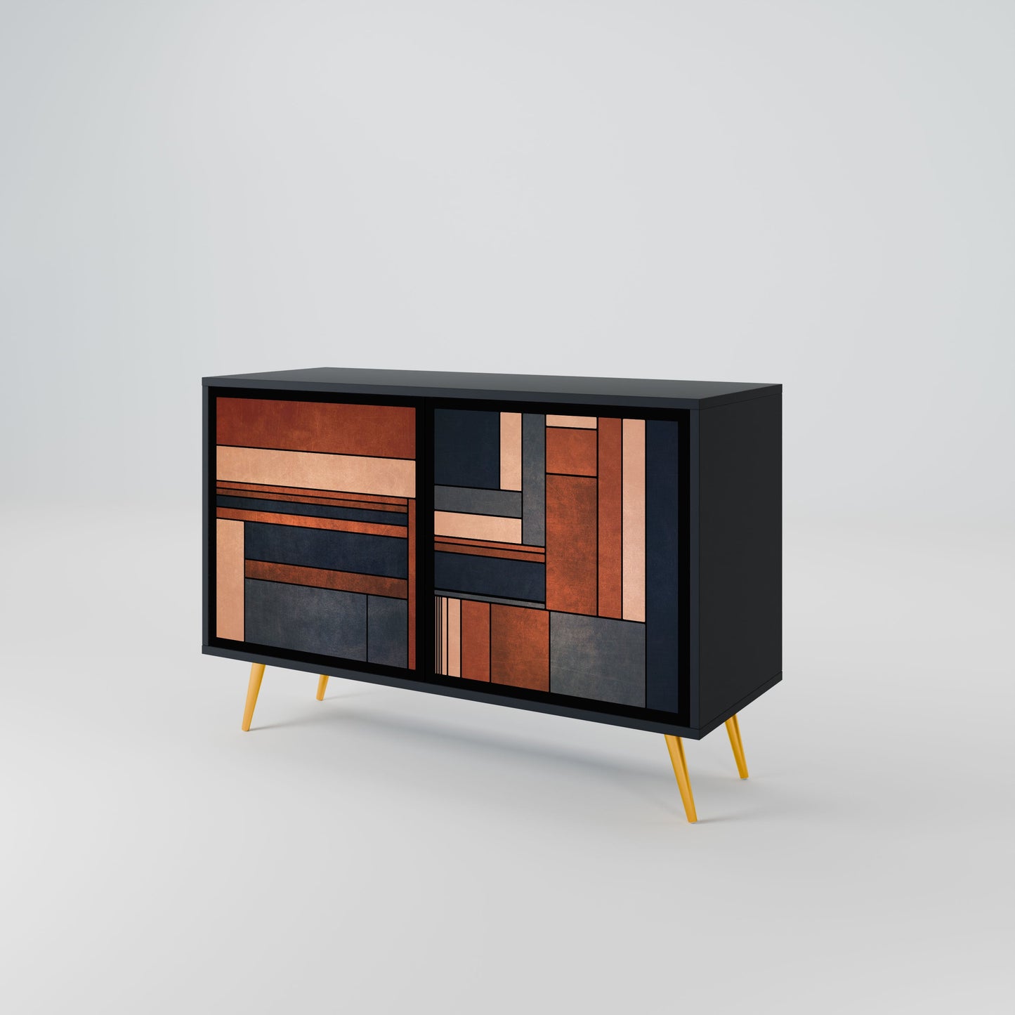 Credenza INTREPID FORMATION a 2 ante in finitura nera