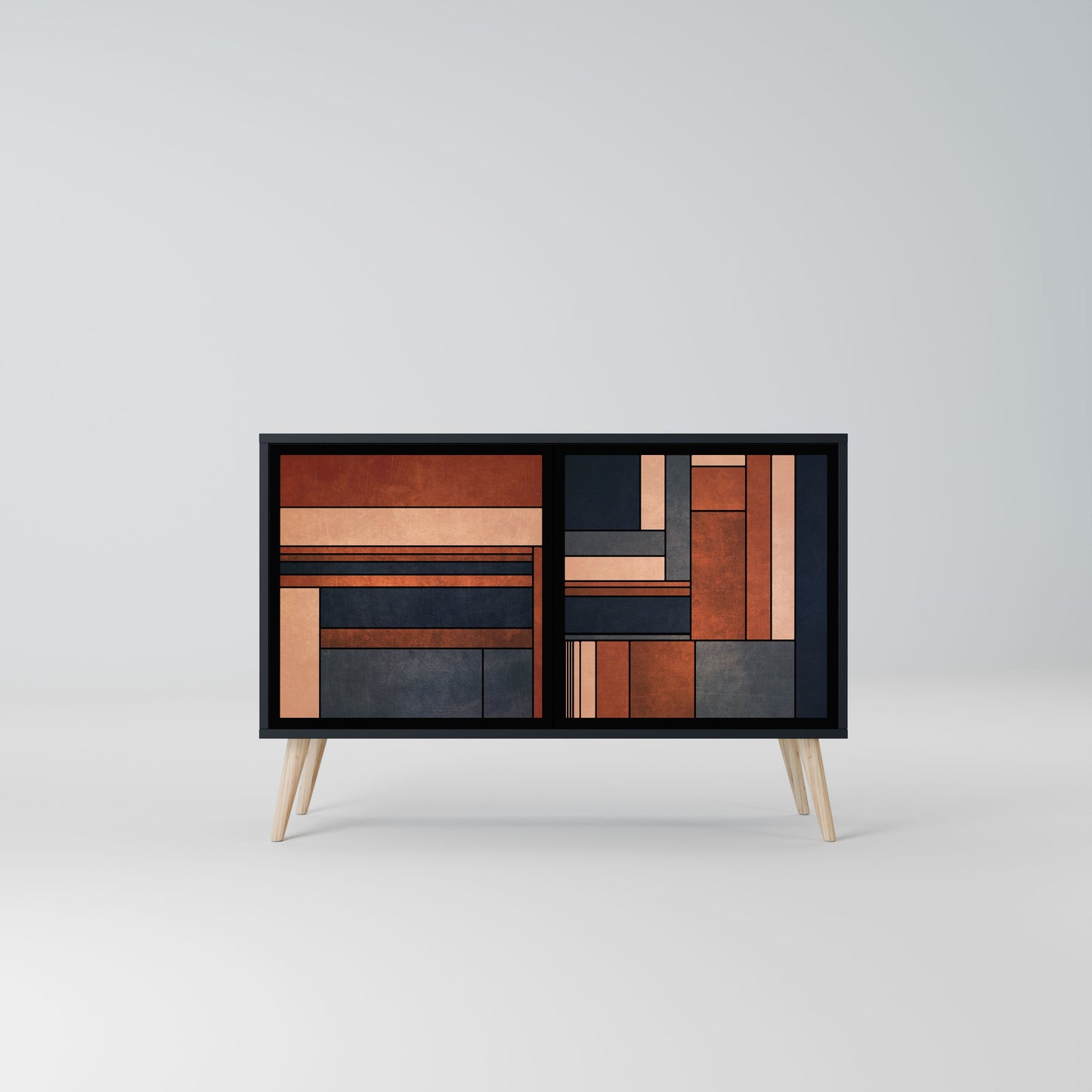 Credenza INTREPID FORMATION a 2 ante in finitura nera