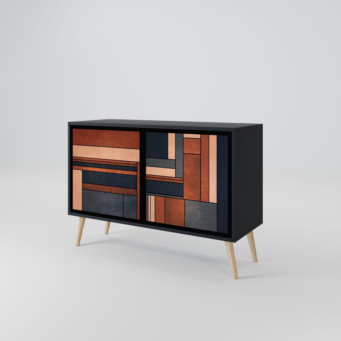 Credenza INTREPID FORMATION a 2 ante in finitura nera