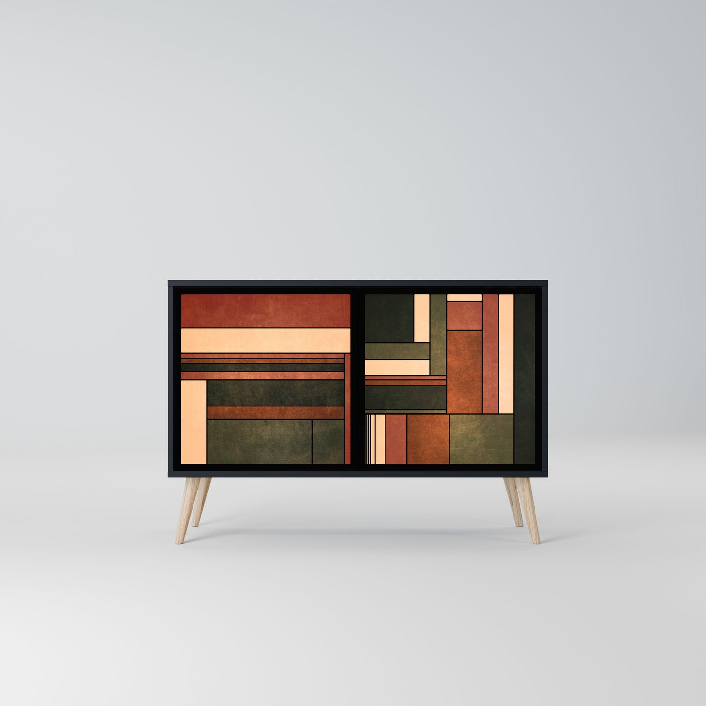 FIGURES OF NATURE 2-Door Sideboard in Black Finish