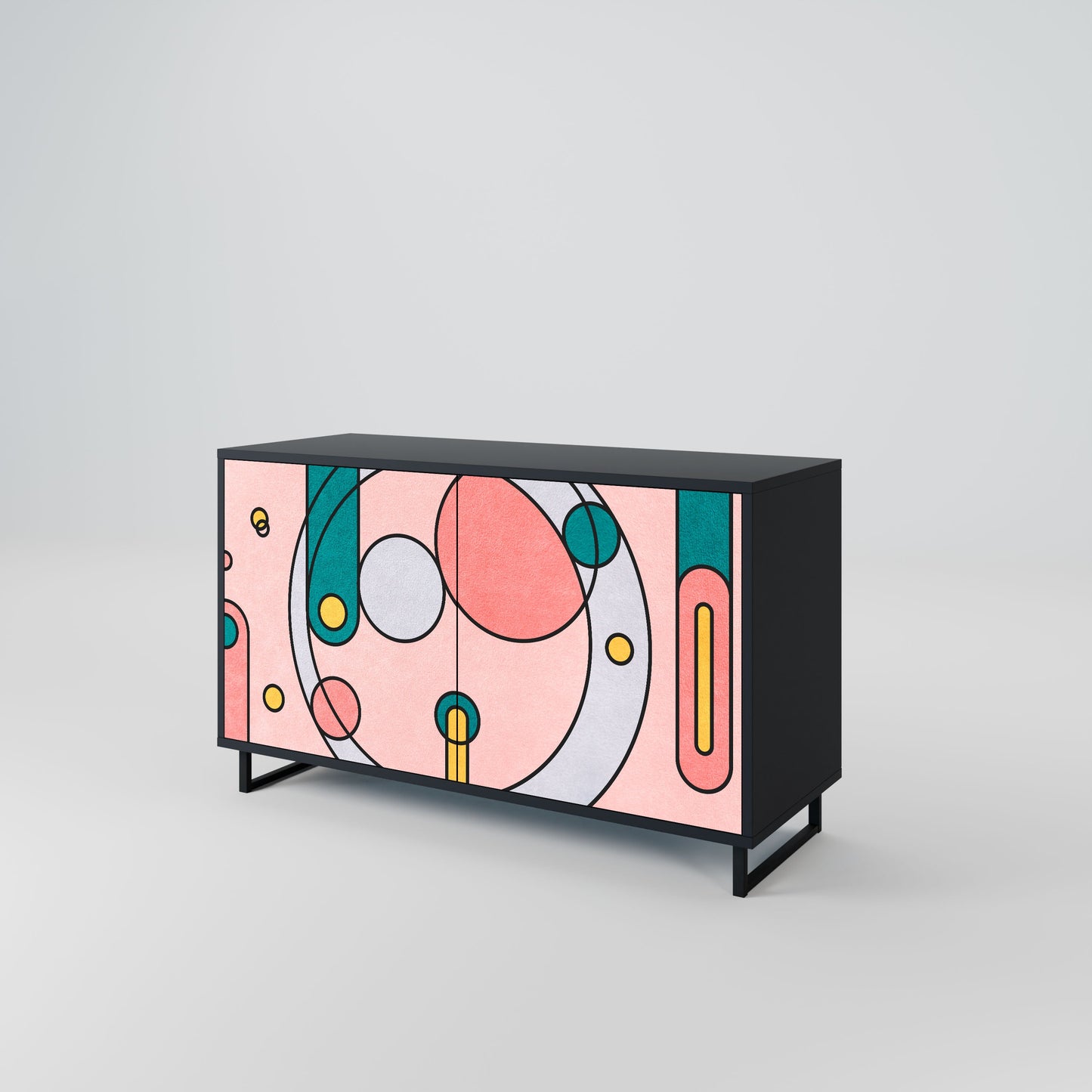 Credenza a 2 ante GOSSAMER ECHOES in finitura nera