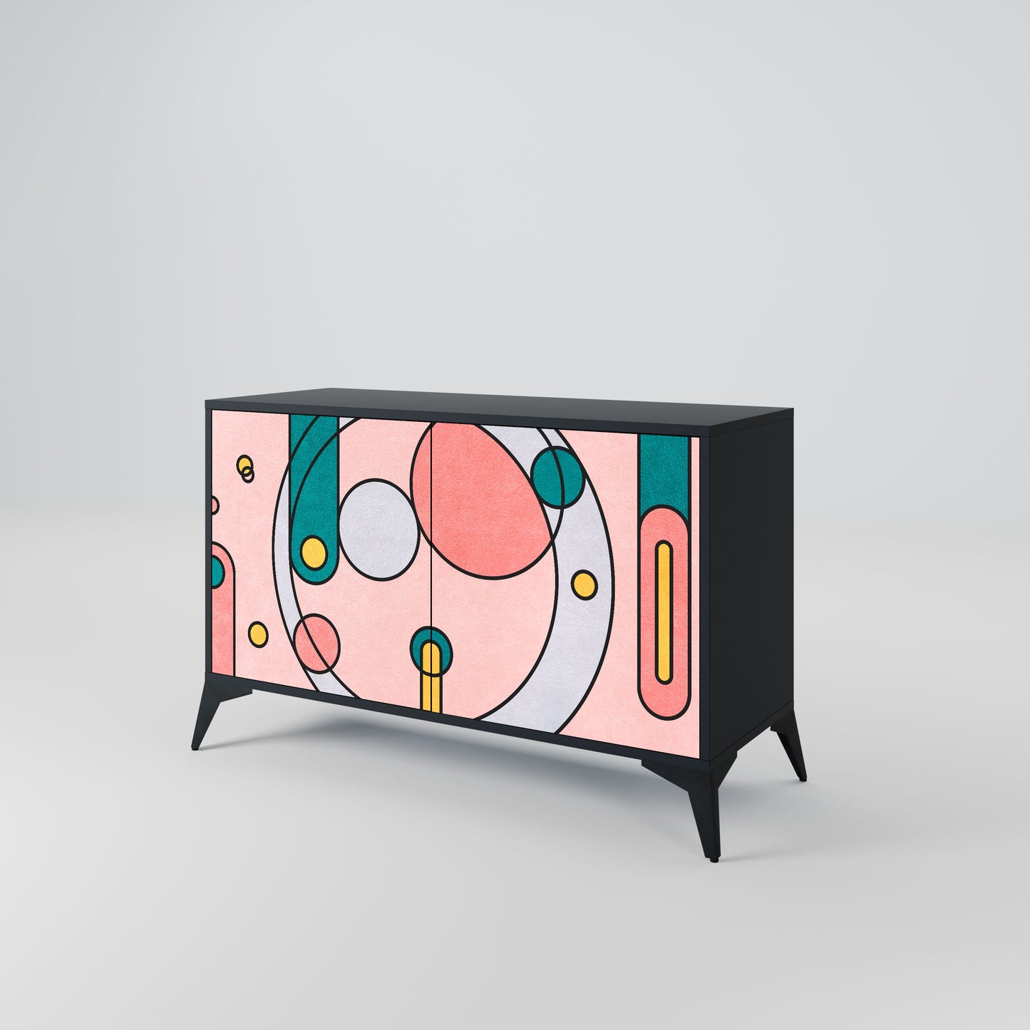 Credenza a 2 ante GOSSAMER ECHOES in finitura nera