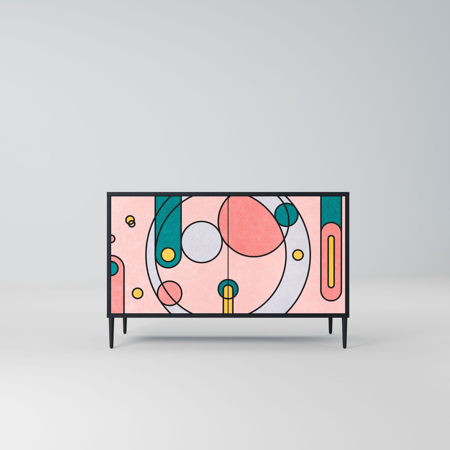 Credenza a 2 ante GOSSAMER ECHOES in finitura nera