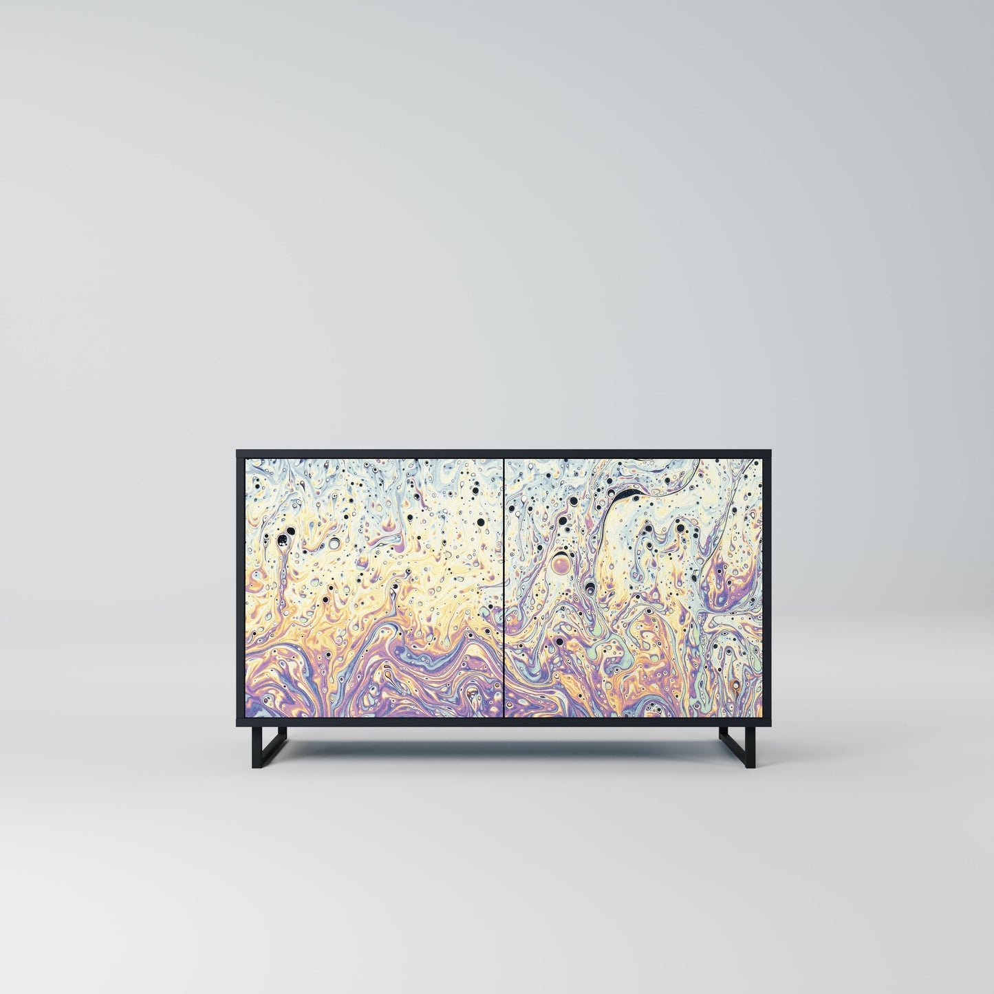 Credenza MOSAIC OF COLORS a 2 ante in finitura nera