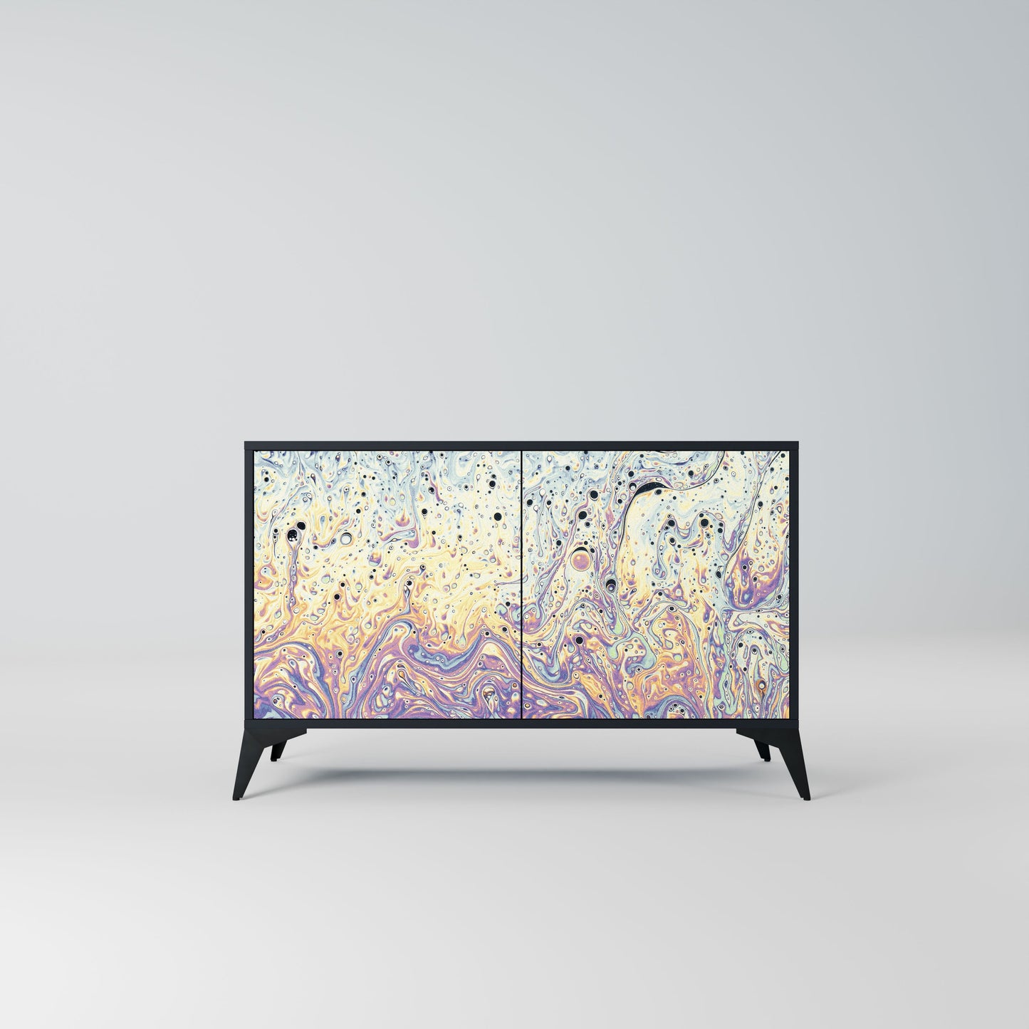 Credenza MOSAIC OF COLORS a 2 ante in finitura nera