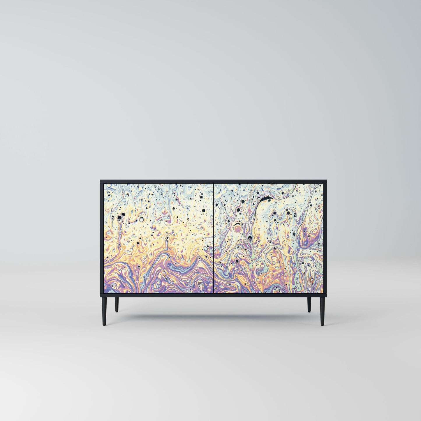 Credenza MOSAIC OF COLORS a 2 ante in finitura nera