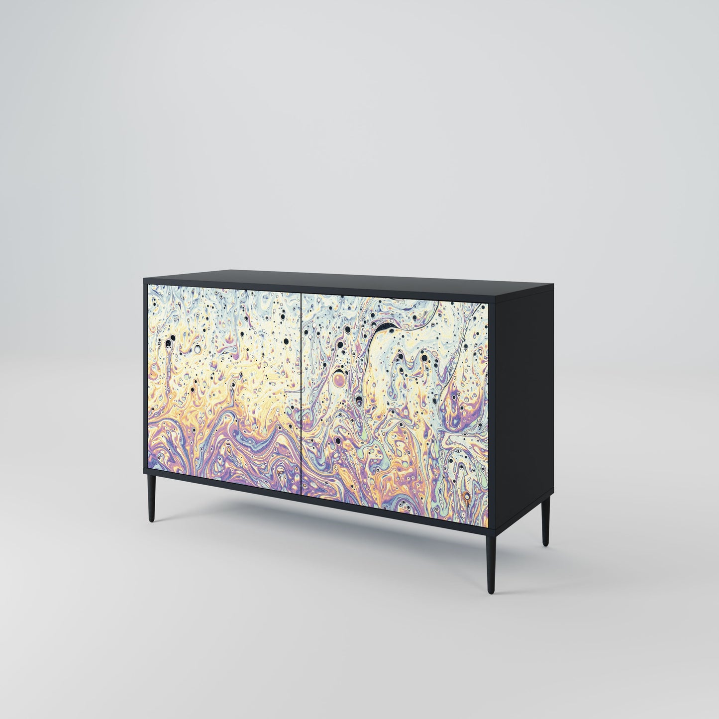 Credenza MOSAIC OF COLORS a 2 ante in finitura nera