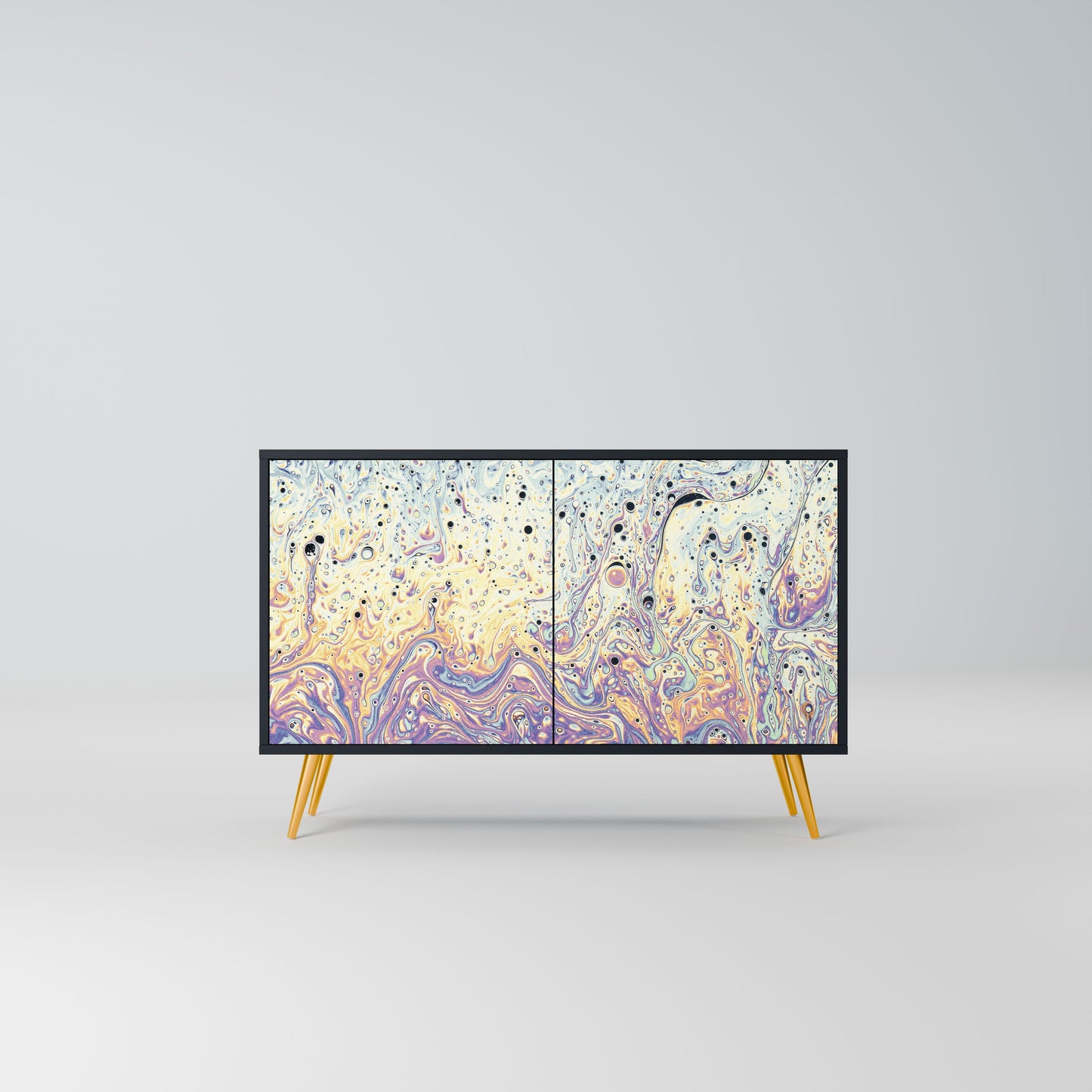 Credenza MOSAIC OF COLORS a 2 ante in finitura nera