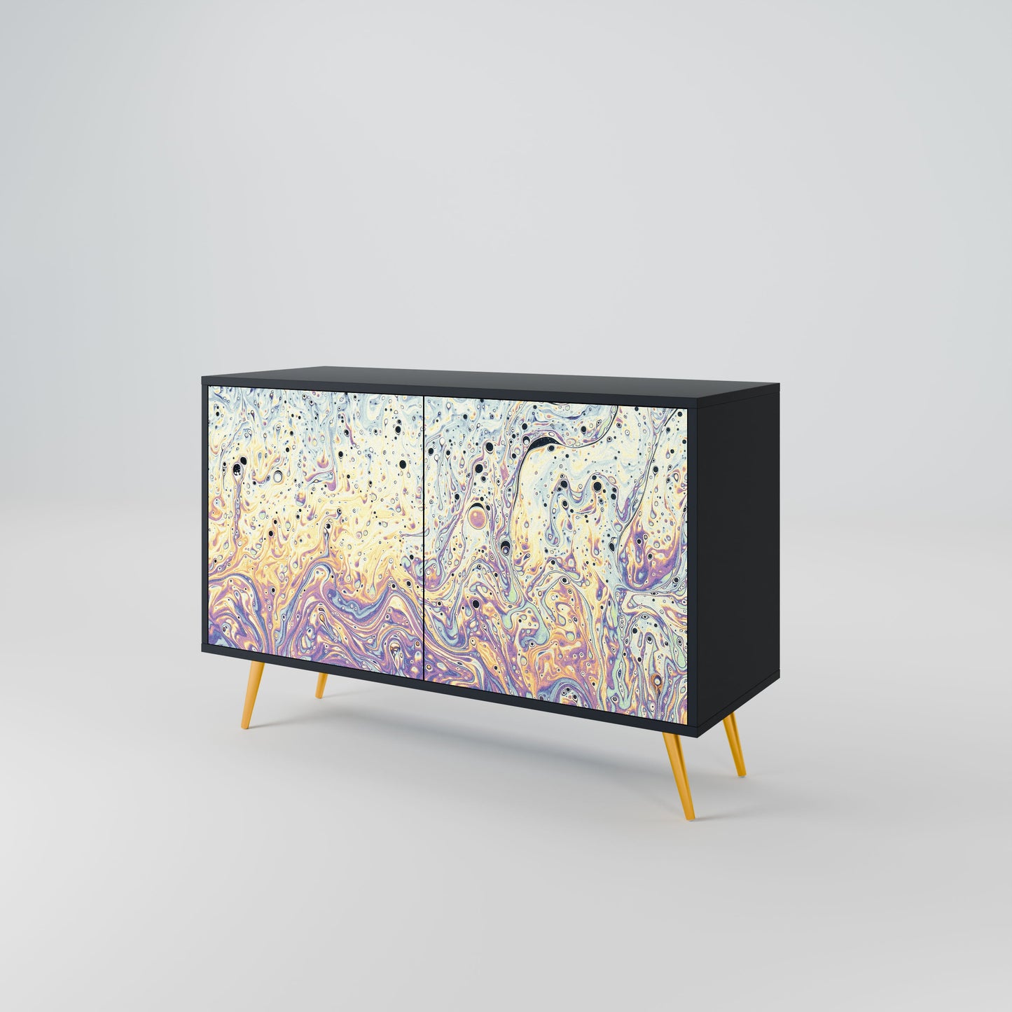 Credenza MOSAIC OF COLORS a 2 ante in finitura nera