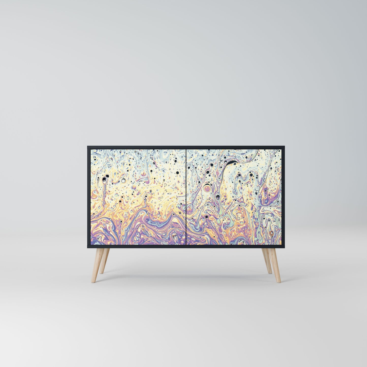 Credenza MOSAIC OF COLORS a 2 ante in finitura nera