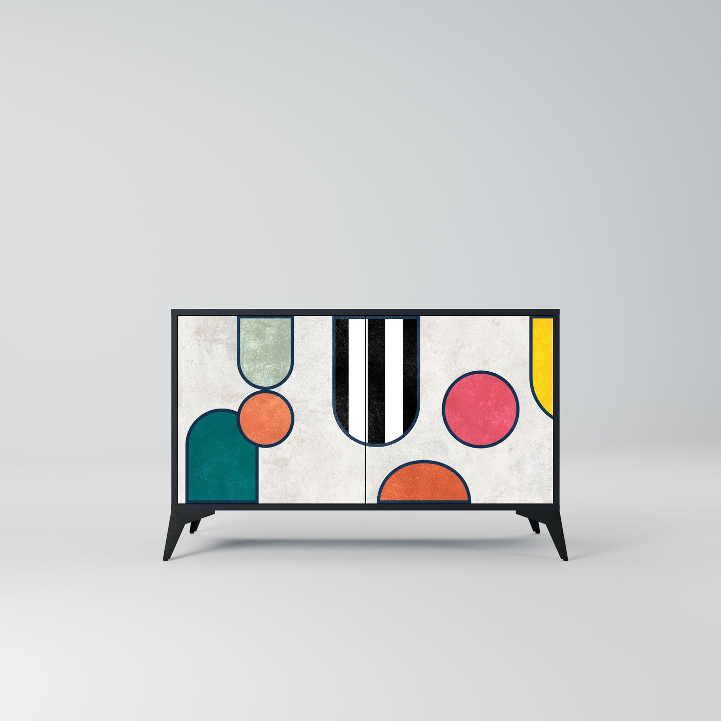 Credenza a 2 ante COOL STORY in finitura nera