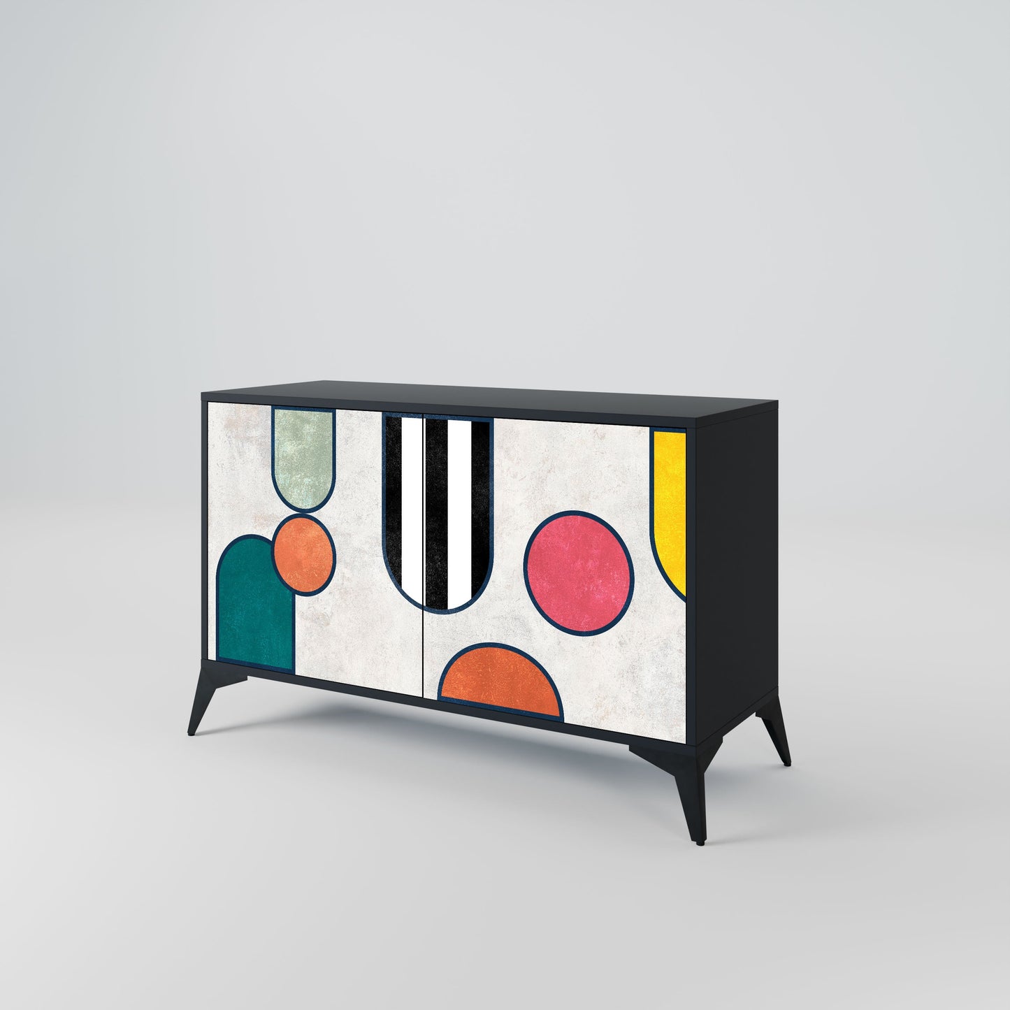 Credenza a 2 ante COOL STORY in finitura nera