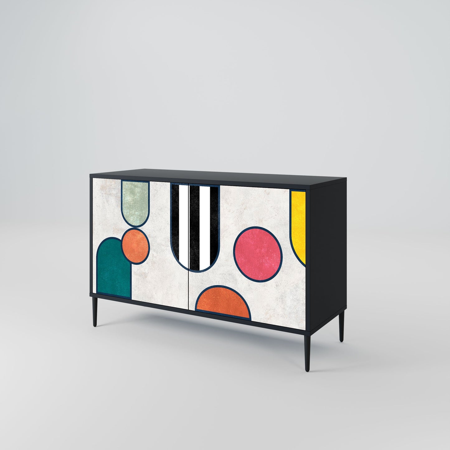 Credenza a 2 ante COOL STORY in finitura nera