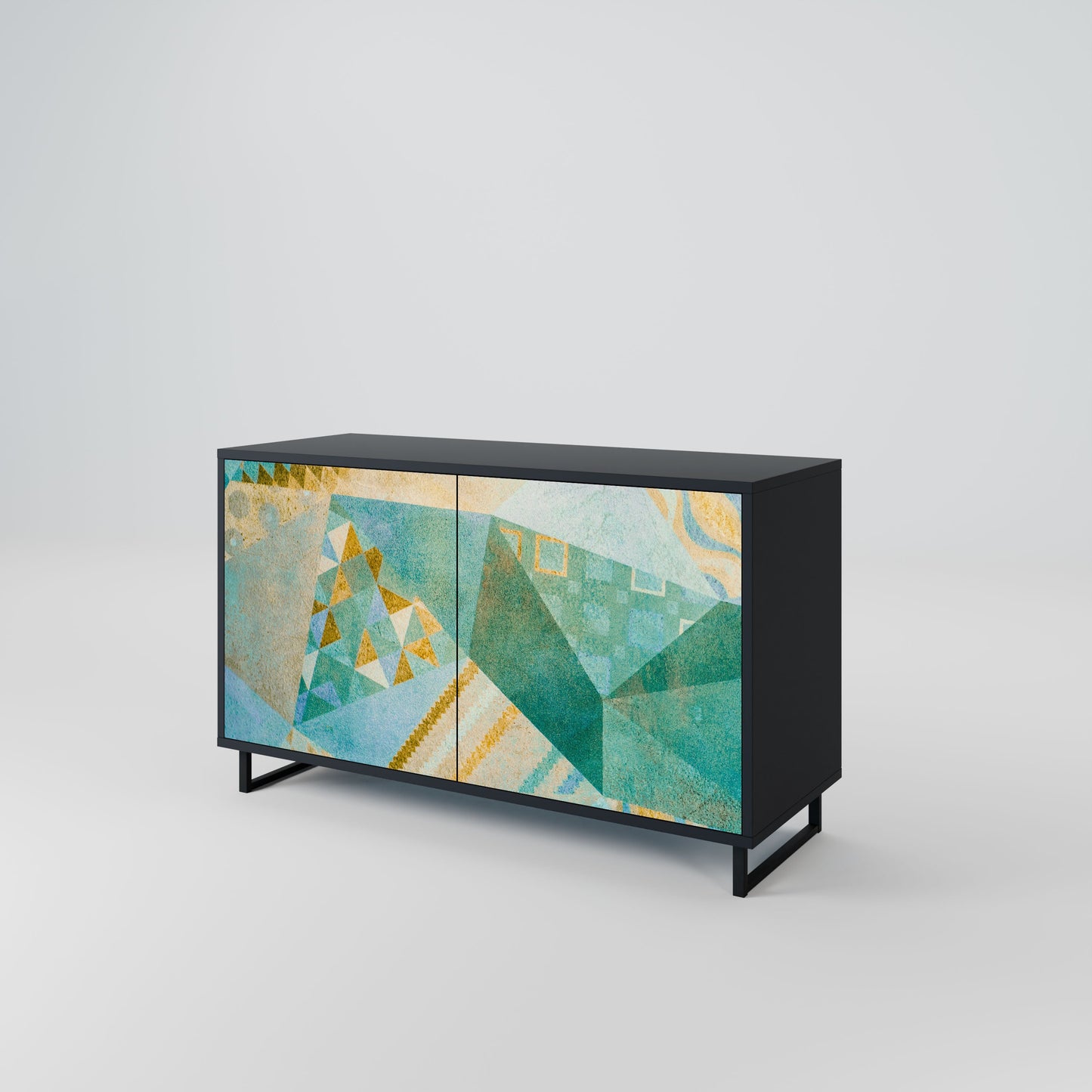 Credenza SPECTRUM SPLENDOR a 2 ante in finitura nera