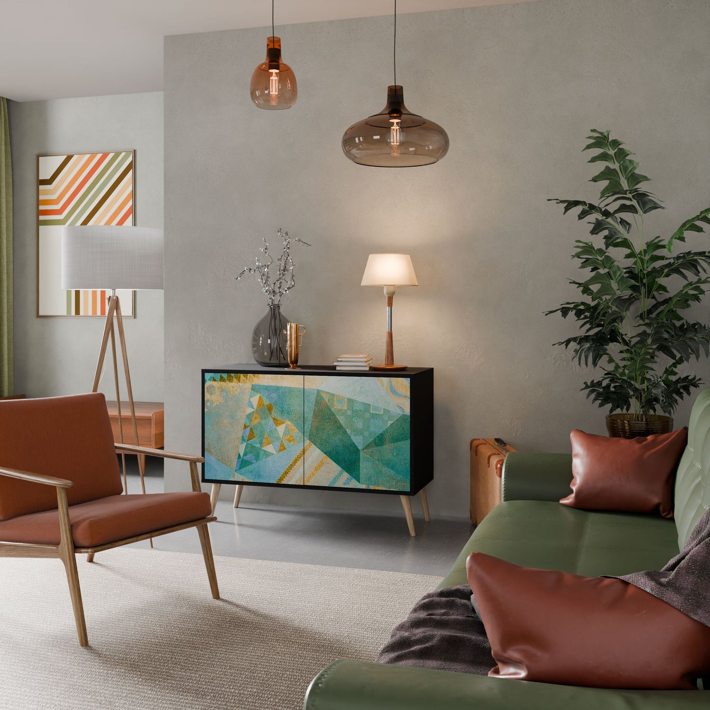 Credenza SPECTRUM SPLENDOR a 2 ante in finitura nera