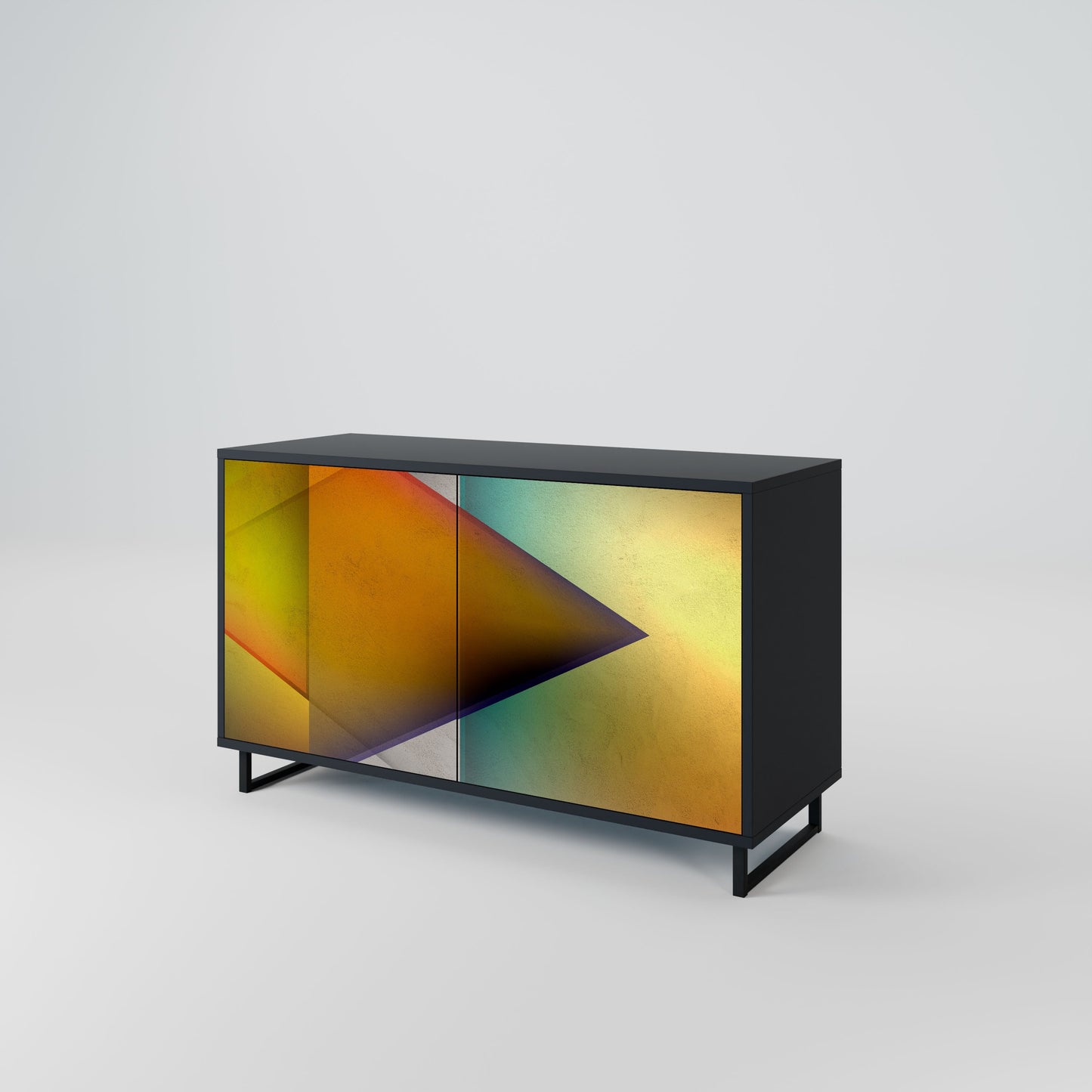 PIERCING SHARPNESS 2-Door Sideboard in Black Finish