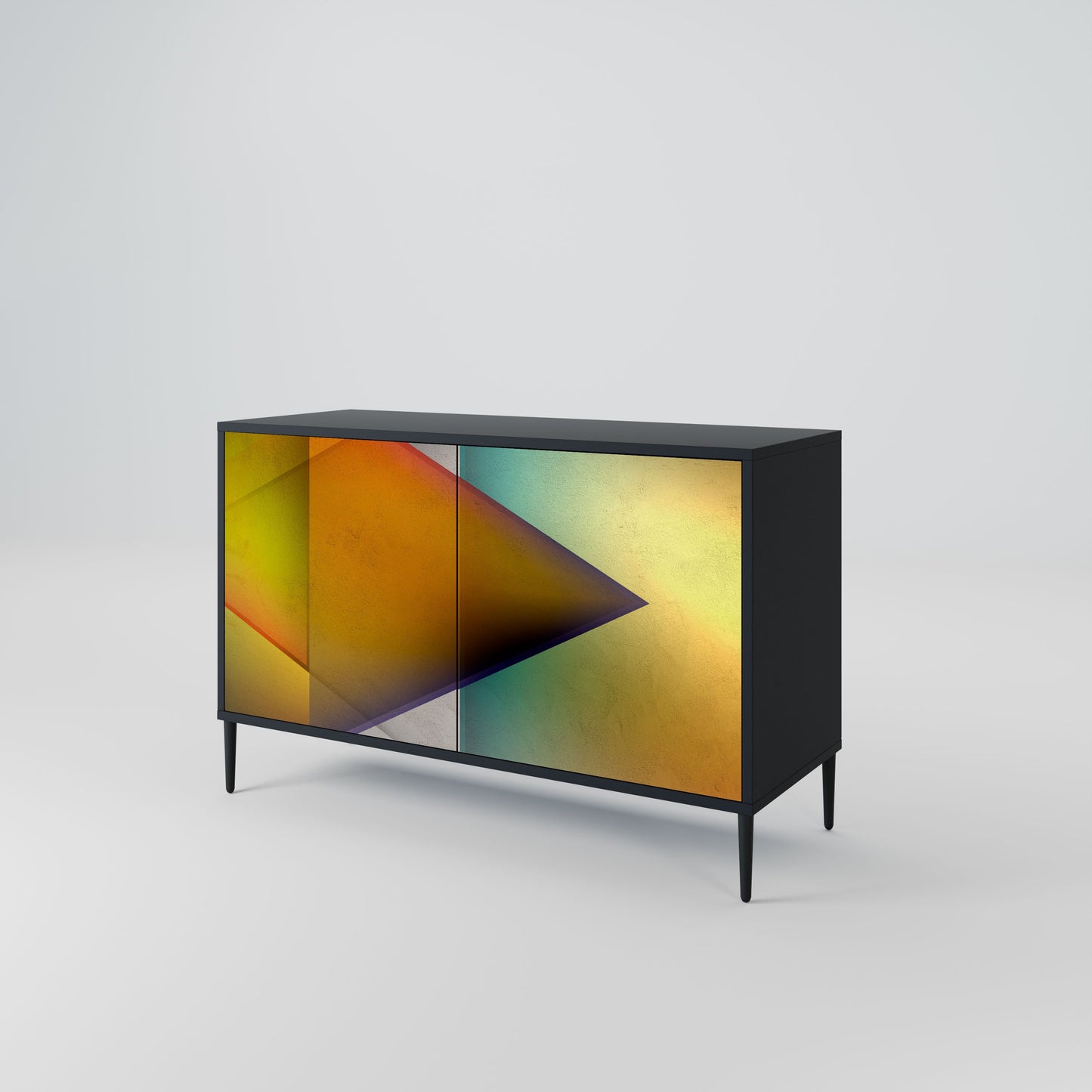 PIERCING SHARPNESS 2-Door Sideboard in Black Finish