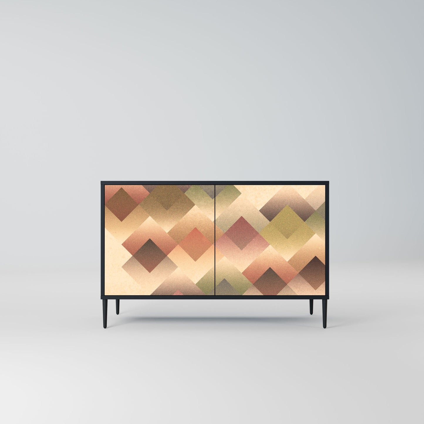 Credenza a 2 ante GEOMETRIC FUSION in finitura nera