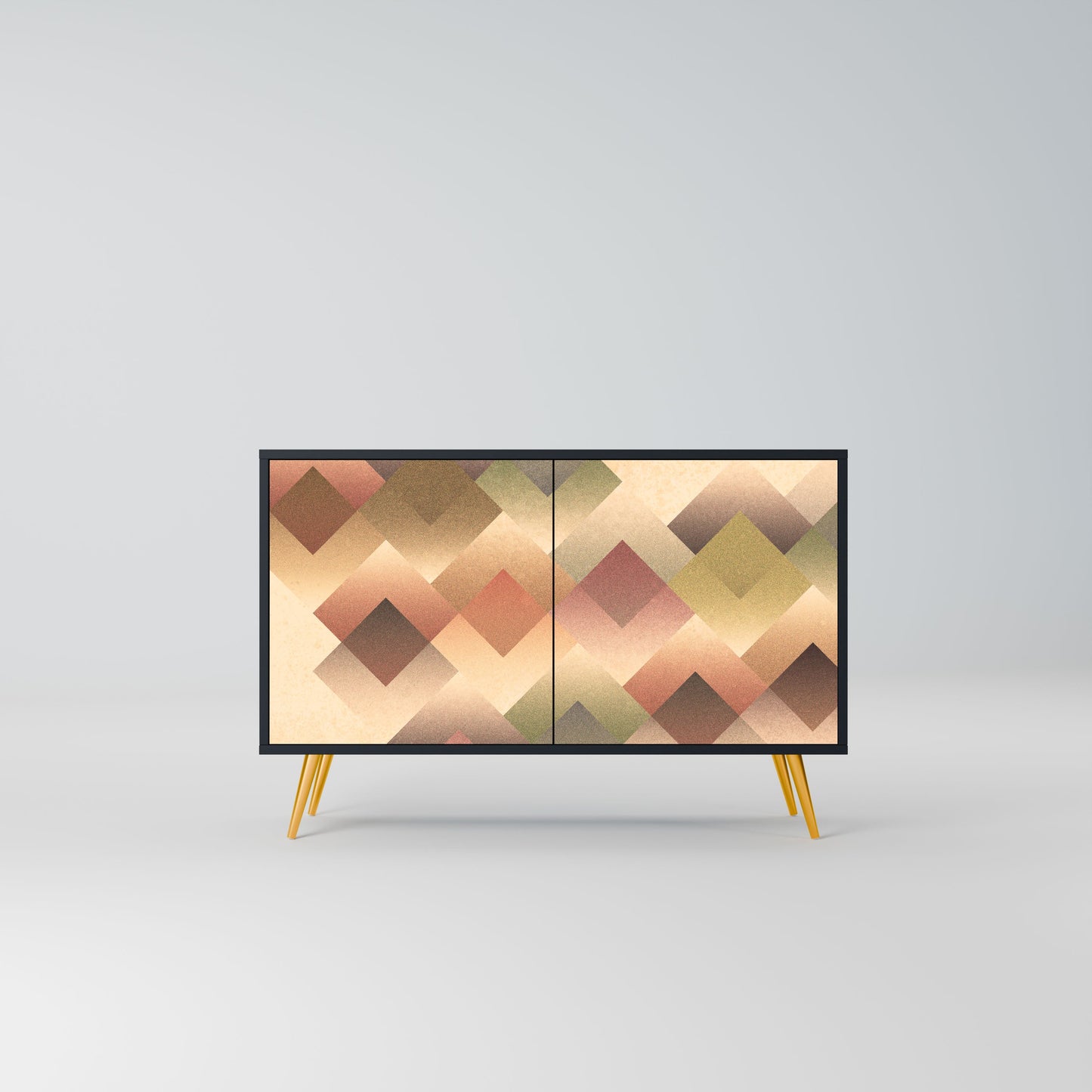 Credenza a 2 ante GEOMETRIC FUSION in finitura nera