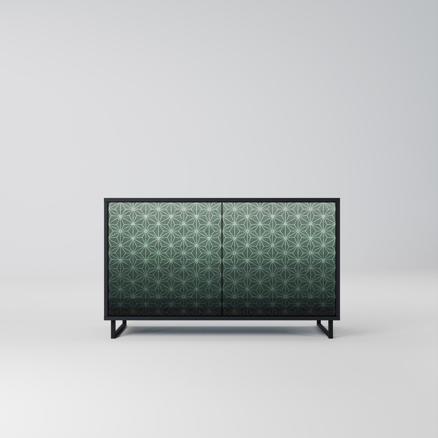 Credenza ORNAMENTAL GLIMMER a 2 ante in finitura nera