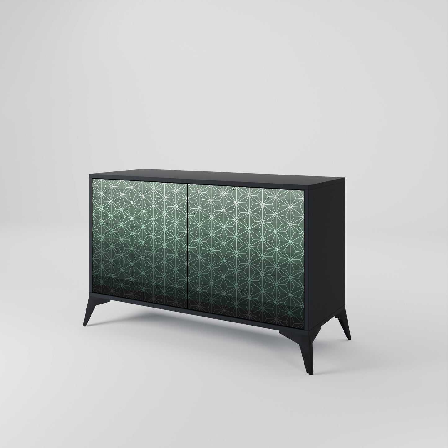 Credenza ORNAMENTAL GLIMMER a 2 ante in finitura nera