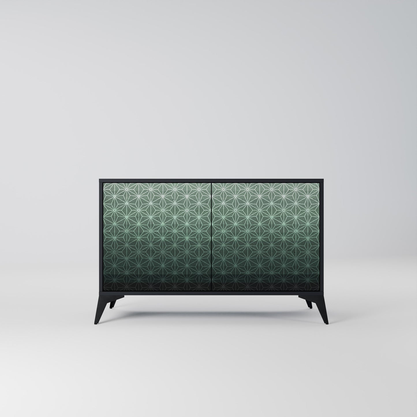 Credenza ORNAMENTAL GLIMMER a 2 ante in finitura nera
