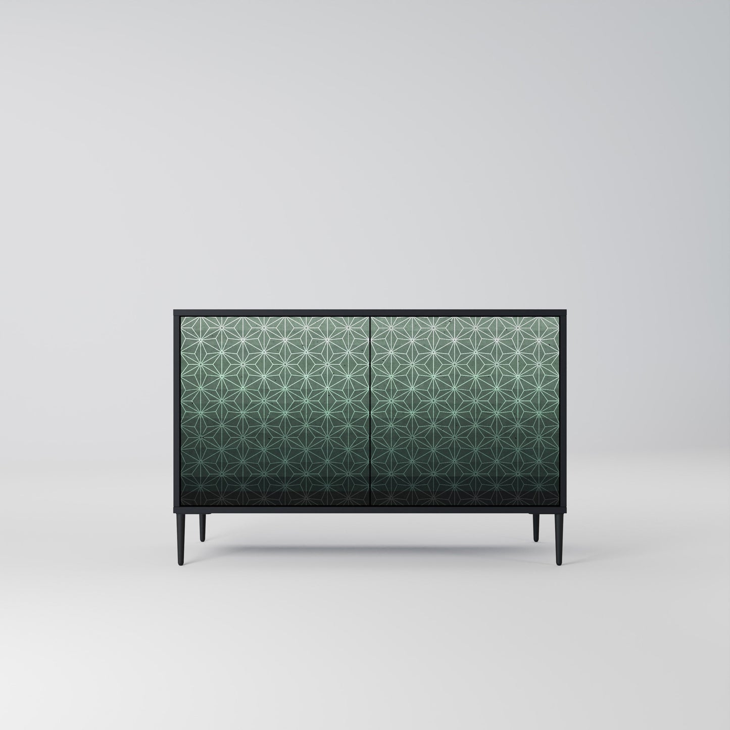 Credenza ORNAMENTAL GLIMMER a 2 ante in finitura nera